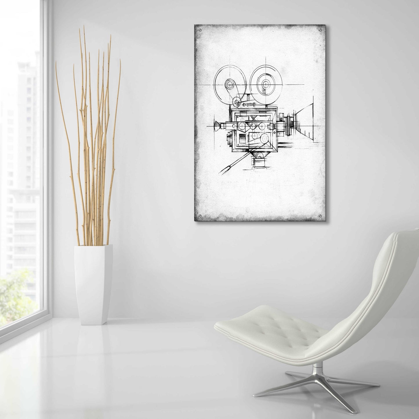 Epic Art 'Inverted Camera Blueprints II' by Ethan Harper, Acrylic Glass Wall Art,24x36