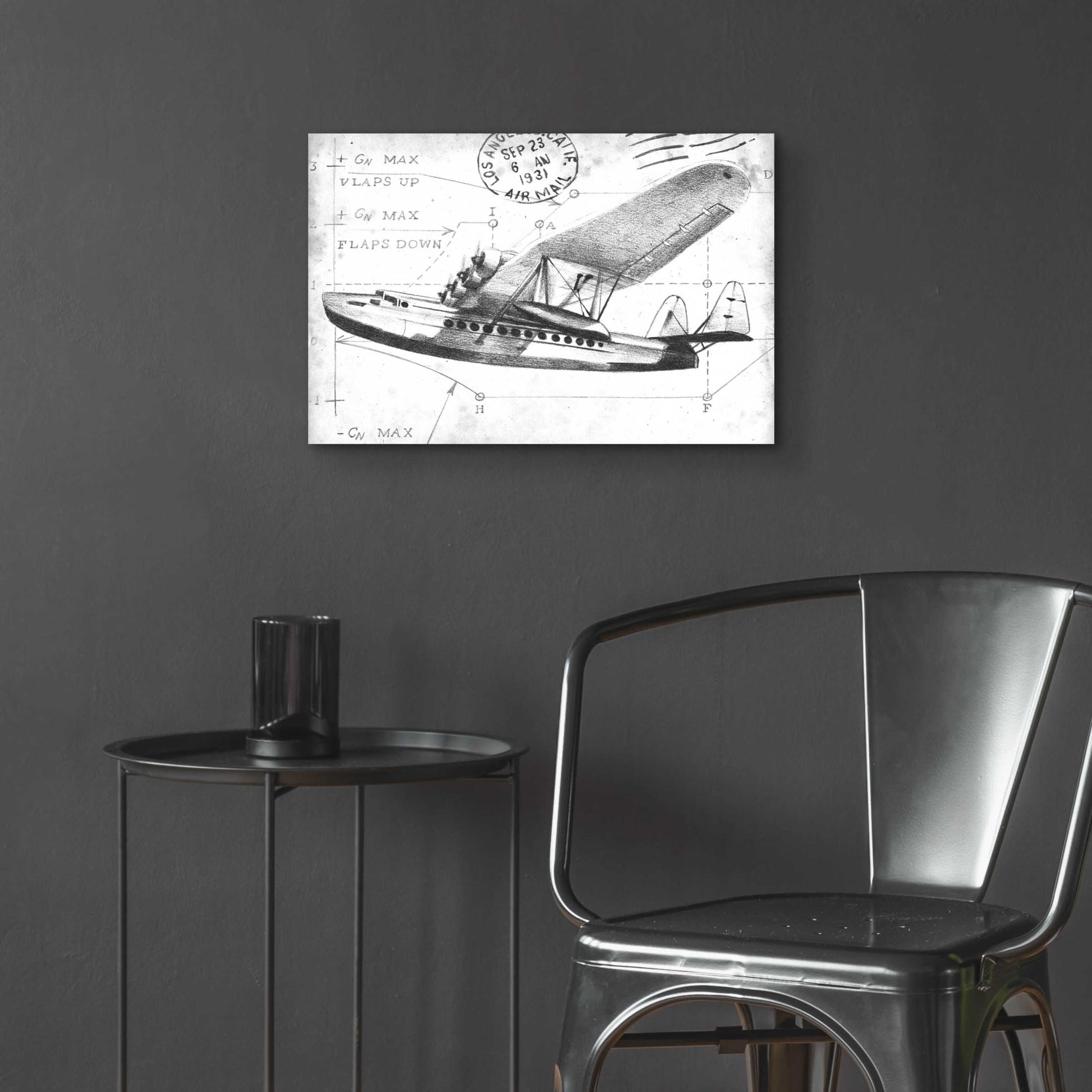 Epic Art 'Inverted Flight Schematic III' by Ethan Harper, Acrylic Glass Wall Art,24x16