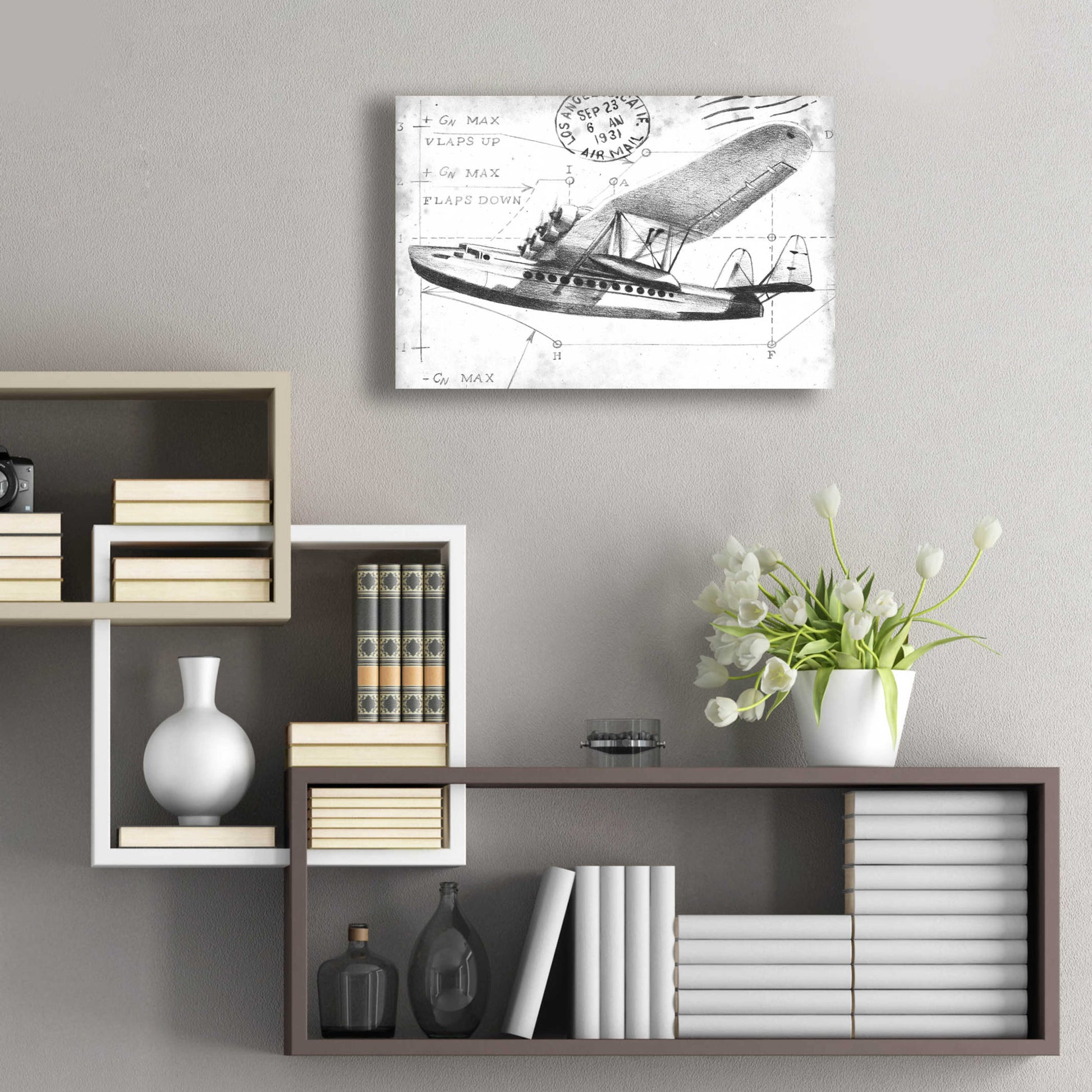 Epic Art 'Inverted Flight Schematic III' by Ethan Harper, Acrylic Glass Wall Art,24x16