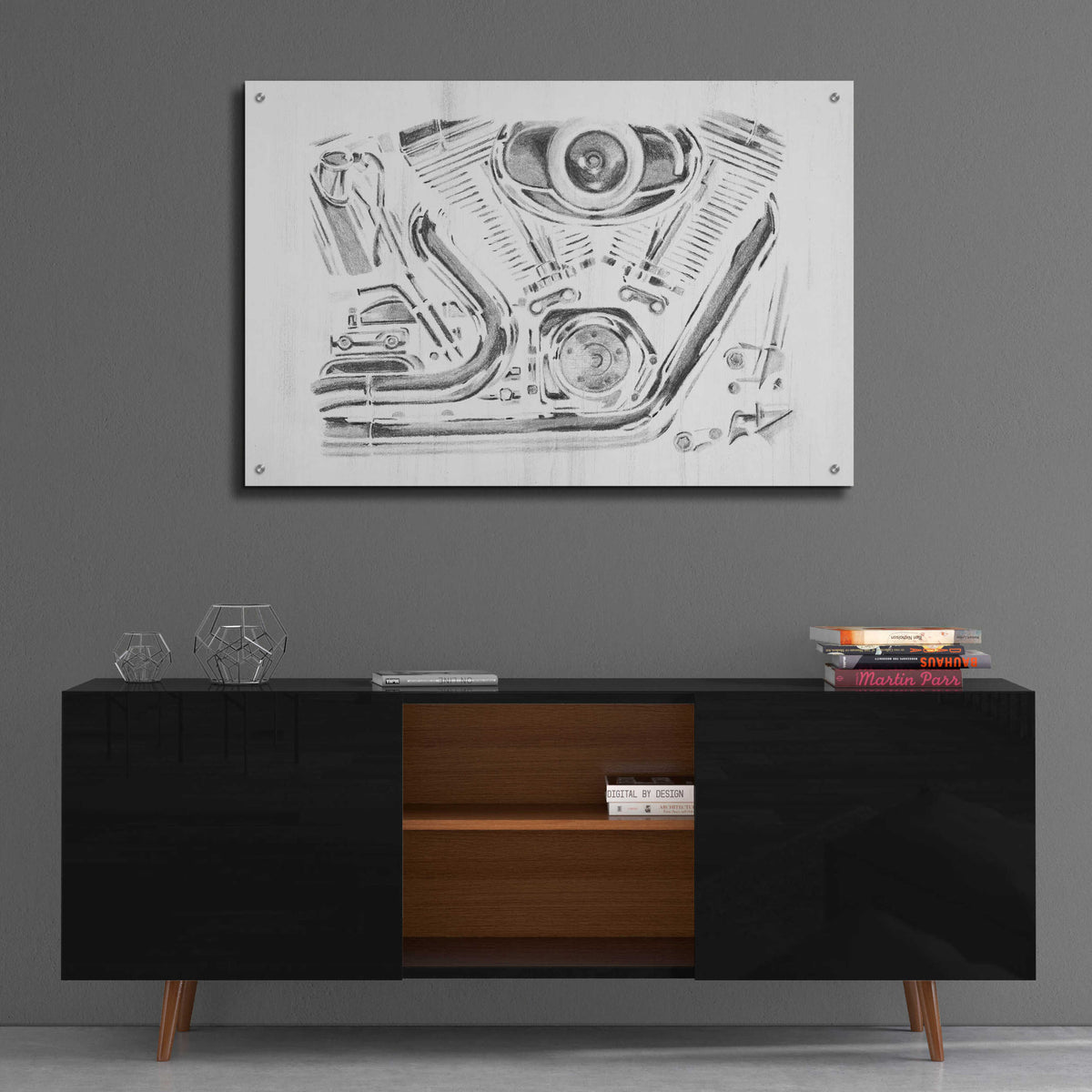 Epic Art 'Inverted Polished Chrome II' by Ethan Harper, Acrylic Glass Wall Art,36x24
