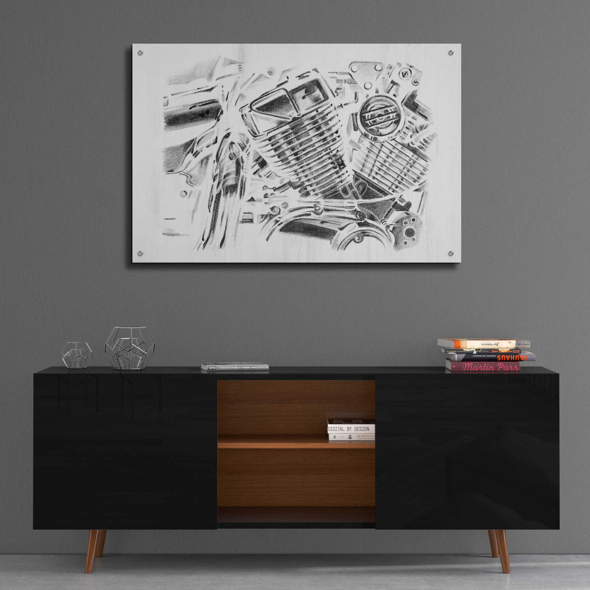Epic Art 'Inverted Polished Chrome I' by Ethan Harper, Acrylic Glass Wall Art,36x24