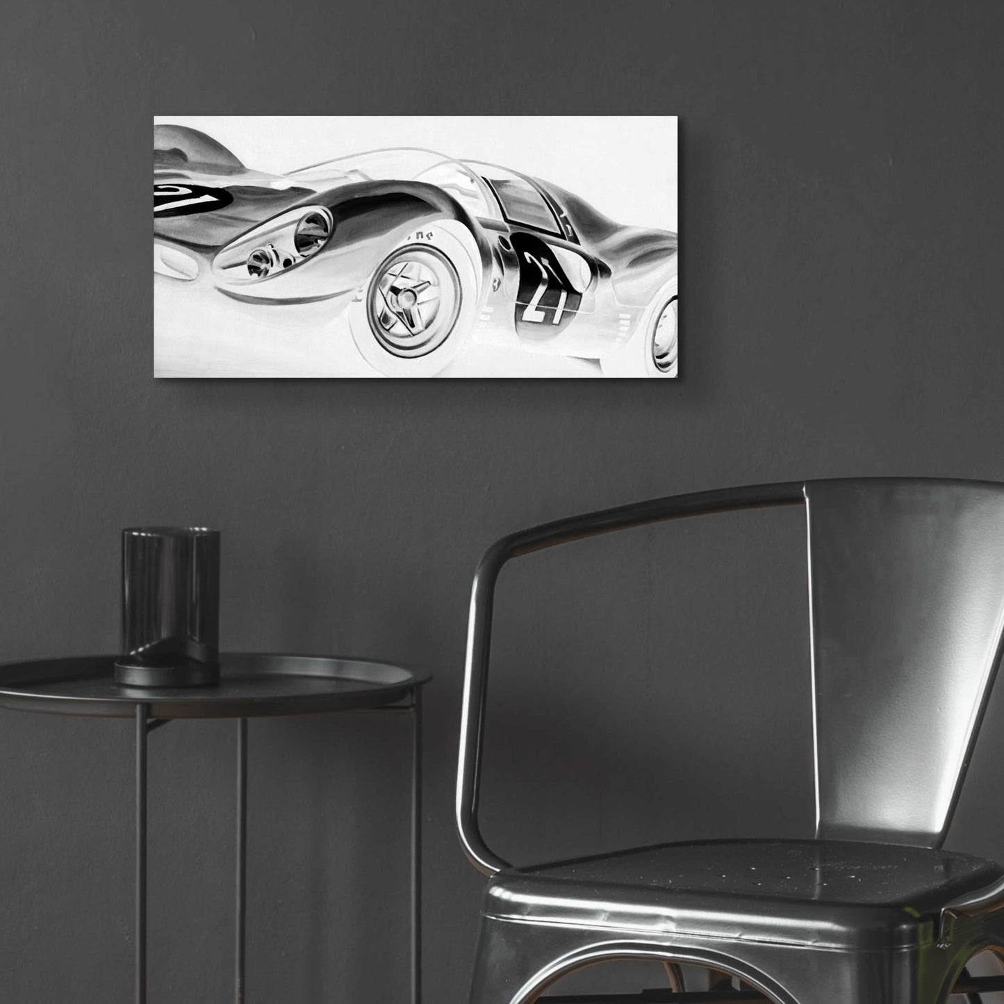 Epic Art 'Inverted Vintage Racing II' by Ethan Harper, Acrylic Glass Wall Art,24x12