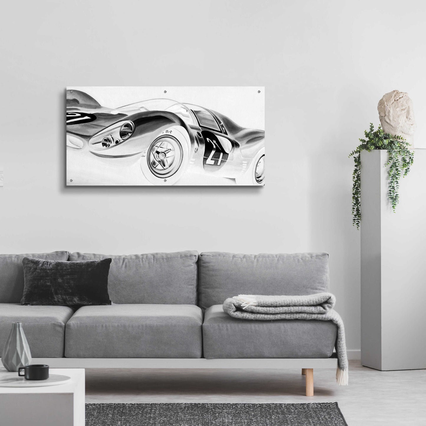 Epic Art 'Inverted Vintage Racing II' by Ethan Harper, Acrylic Glass Wall Art,48x24