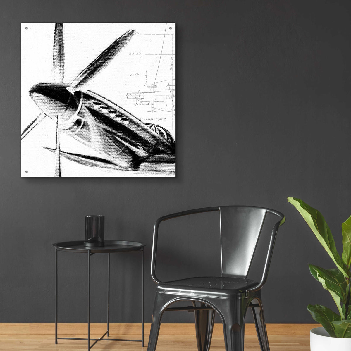 Epic Art 'Inverted Aerial Navigation II' by Ethan Harper, Acrylic Glass Wall Art,36x36
