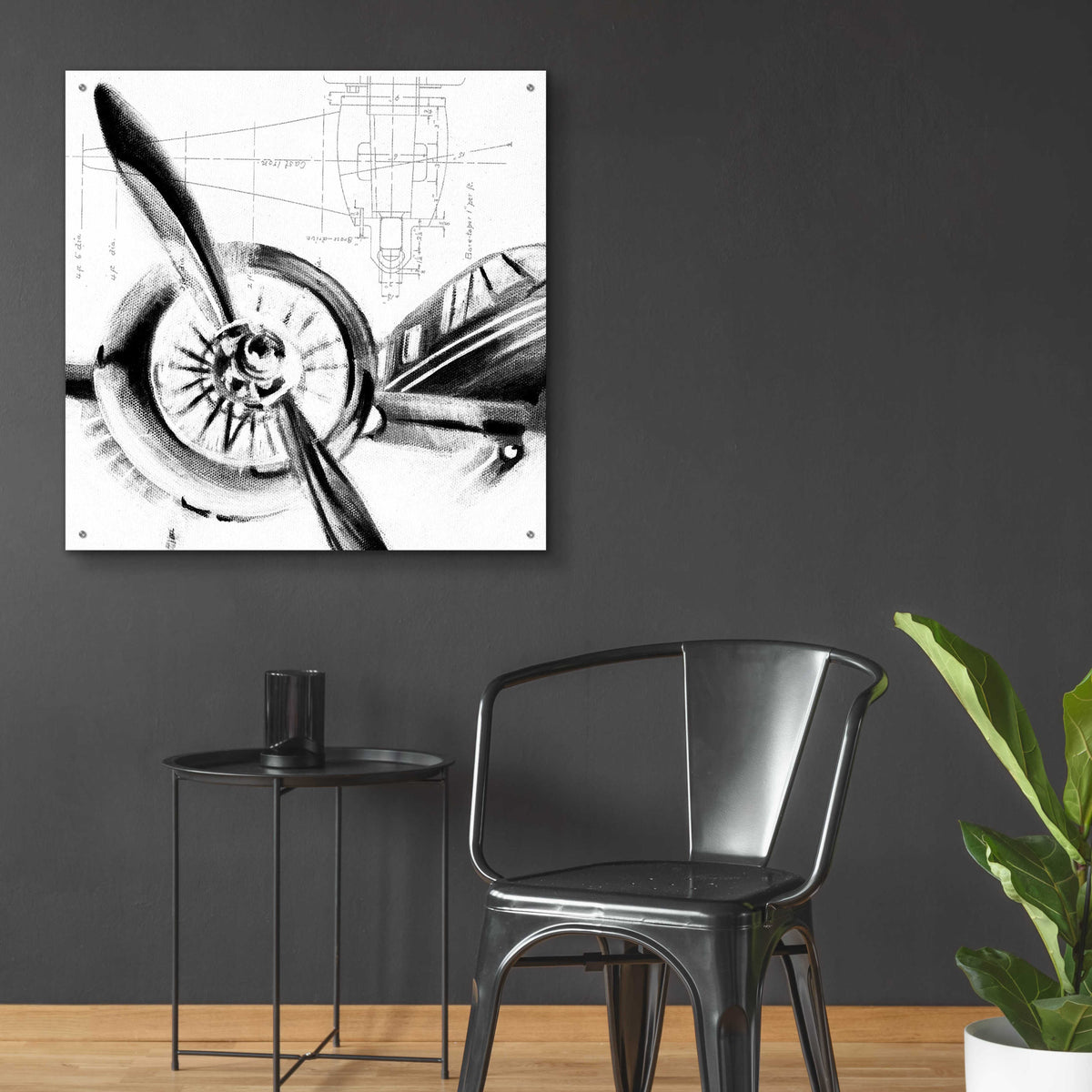 Epic Art 'Inverted Aerial Navigation I' by Ethan Harper, Acrylic Glass Wall Art,36x36