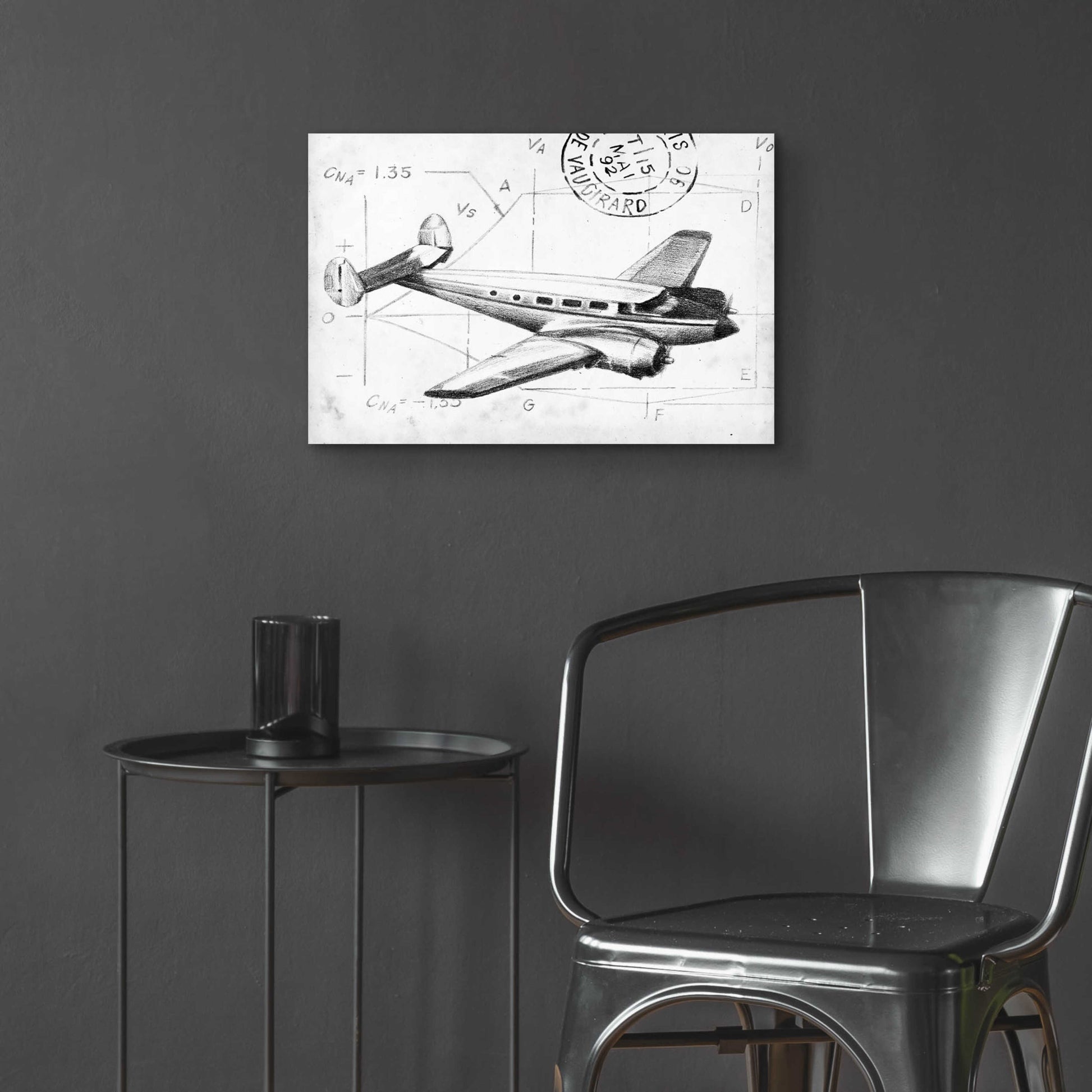 Epic Art 'Flight Schematic IV' by Ethan Harper, Acrylic Glass Wall Art,24x16