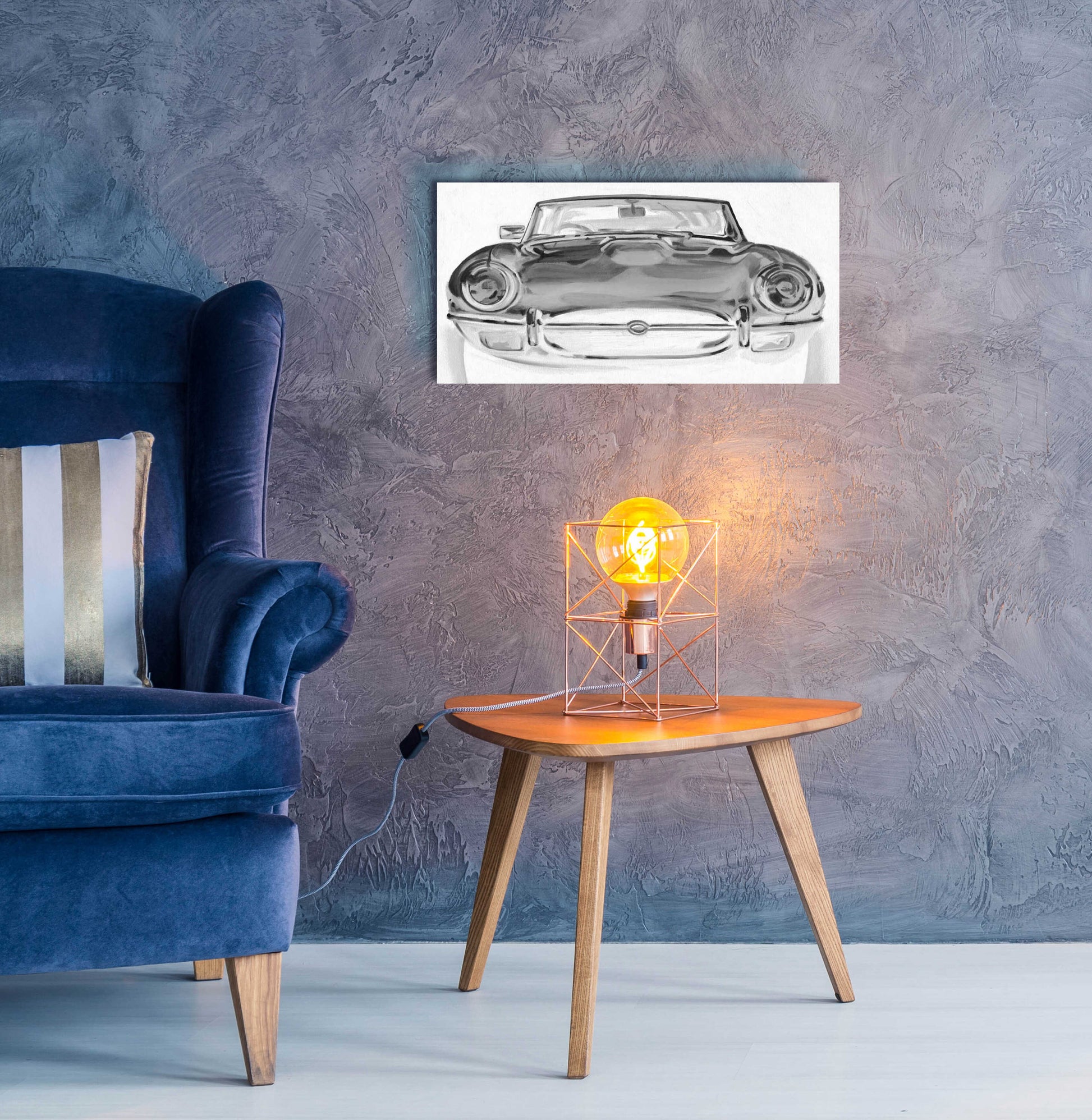 Epic Art 'Inverted European Sports Car I' by Ethan Harper, Acrylic Glass Wall Art,24x12