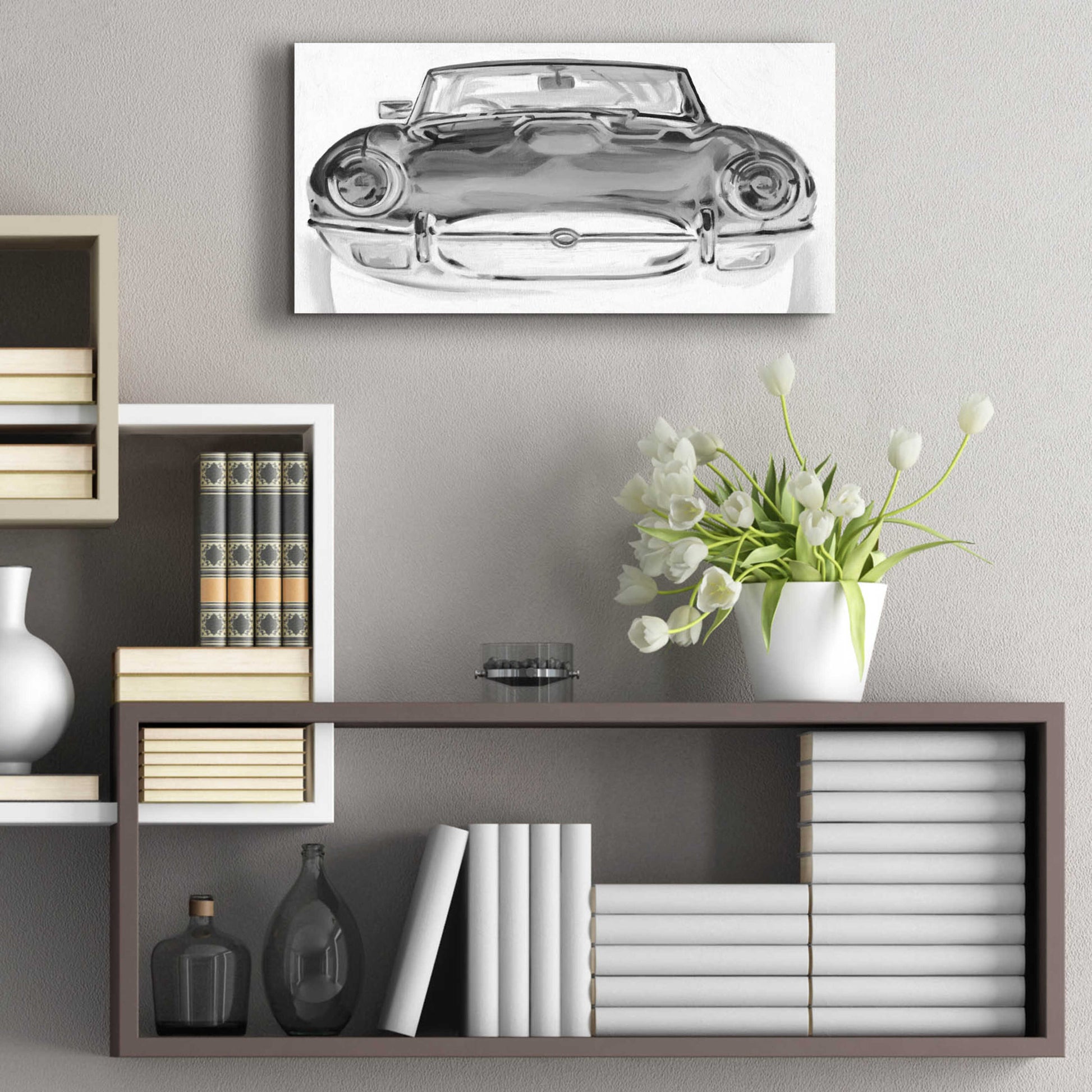 Epic Art 'Inverted European Sports Car I' by Ethan Harper, Acrylic Glass Wall Art,24x12