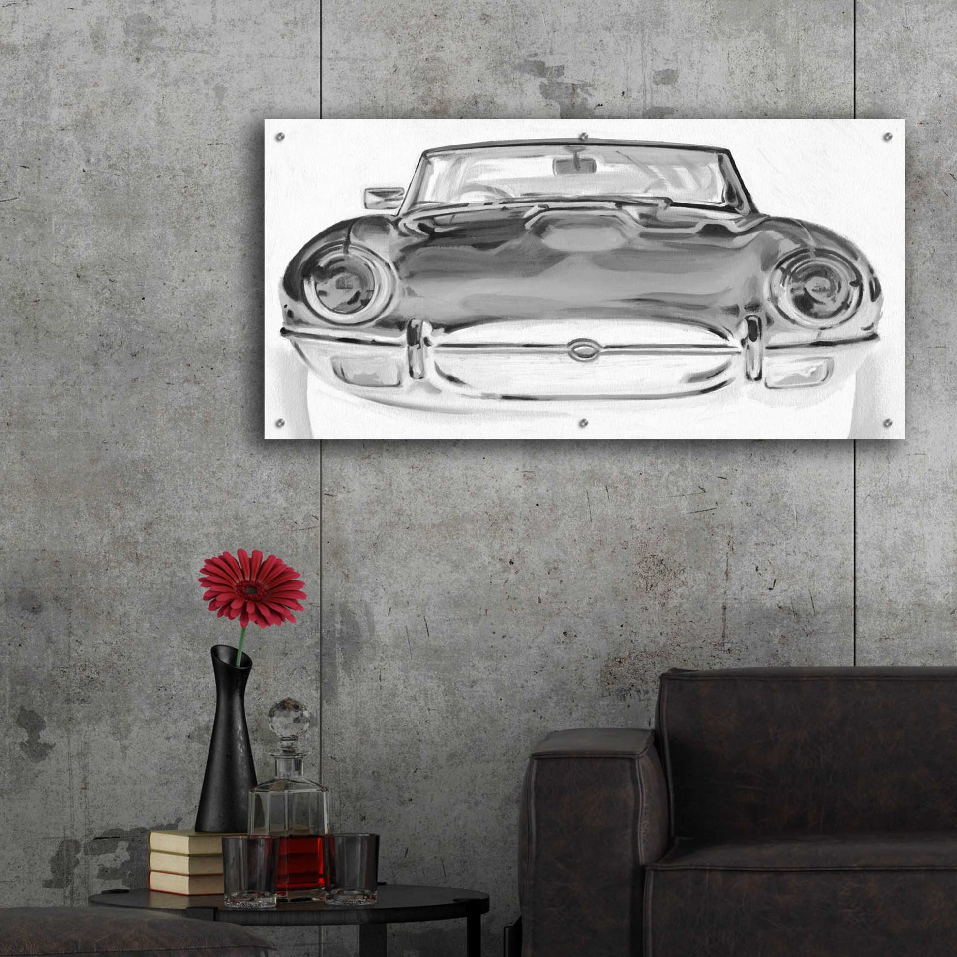 Epic Art 'Inverted European Sports Car I' by Ethan Harper, Acrylic Glass Wall Art,48x24