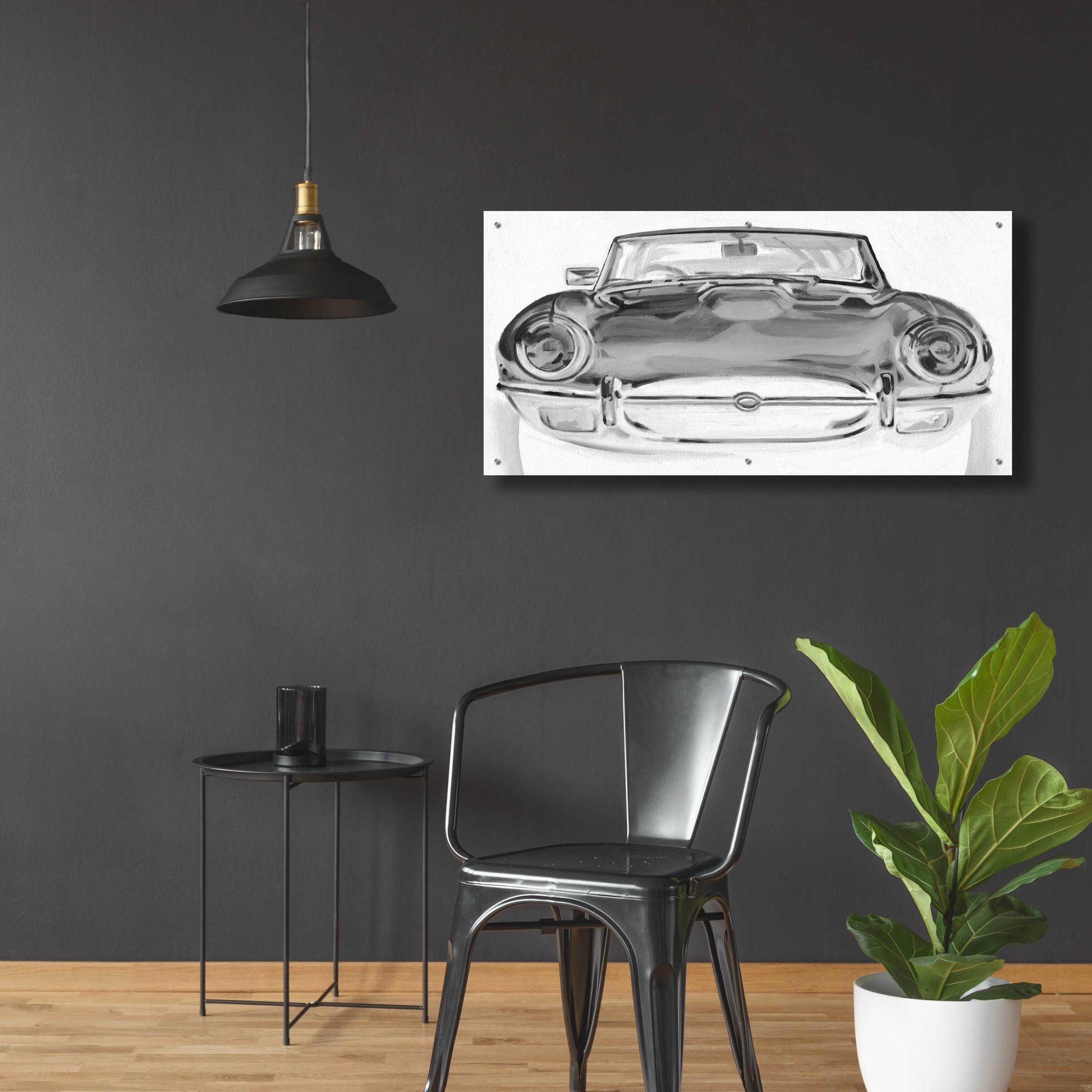 Epic Art 'Inverted European Sports Car I' by Ethan Harper, Acrylic Glass Wall Art,48x24