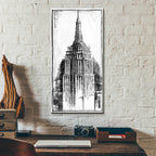 Epic Art 'Inverted Empire State Blueprint' by Ethan Harper, Acrylic Glass Wall Art,12x24