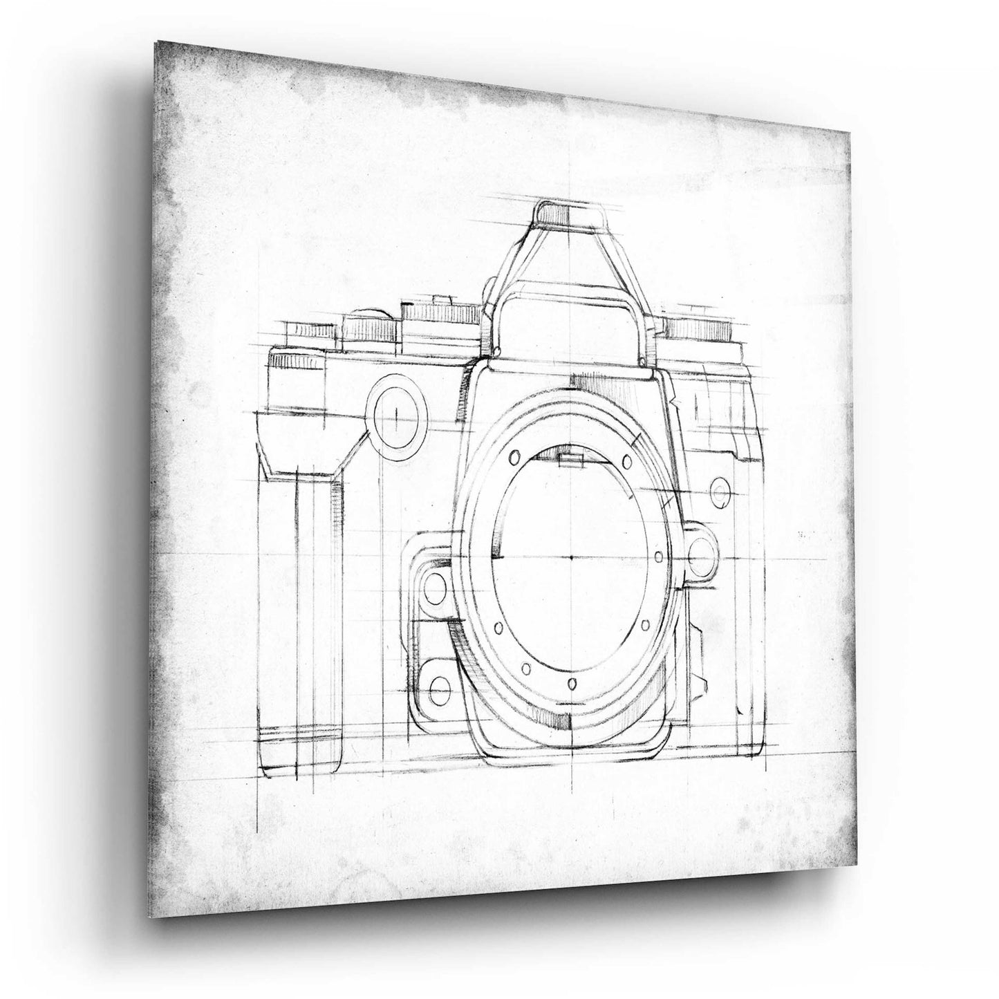 Epic Art 'Camera Blueprints IV' by Ethan Harper, Acrylic Glass Wall Art,12x12