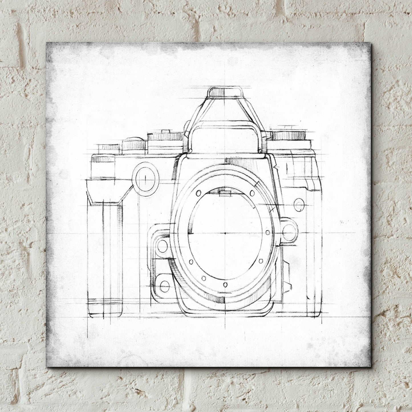 Epic Art 'Camera Blueprints IV' by Ethan Harper, Acrylic Glass Wall Art,12x12