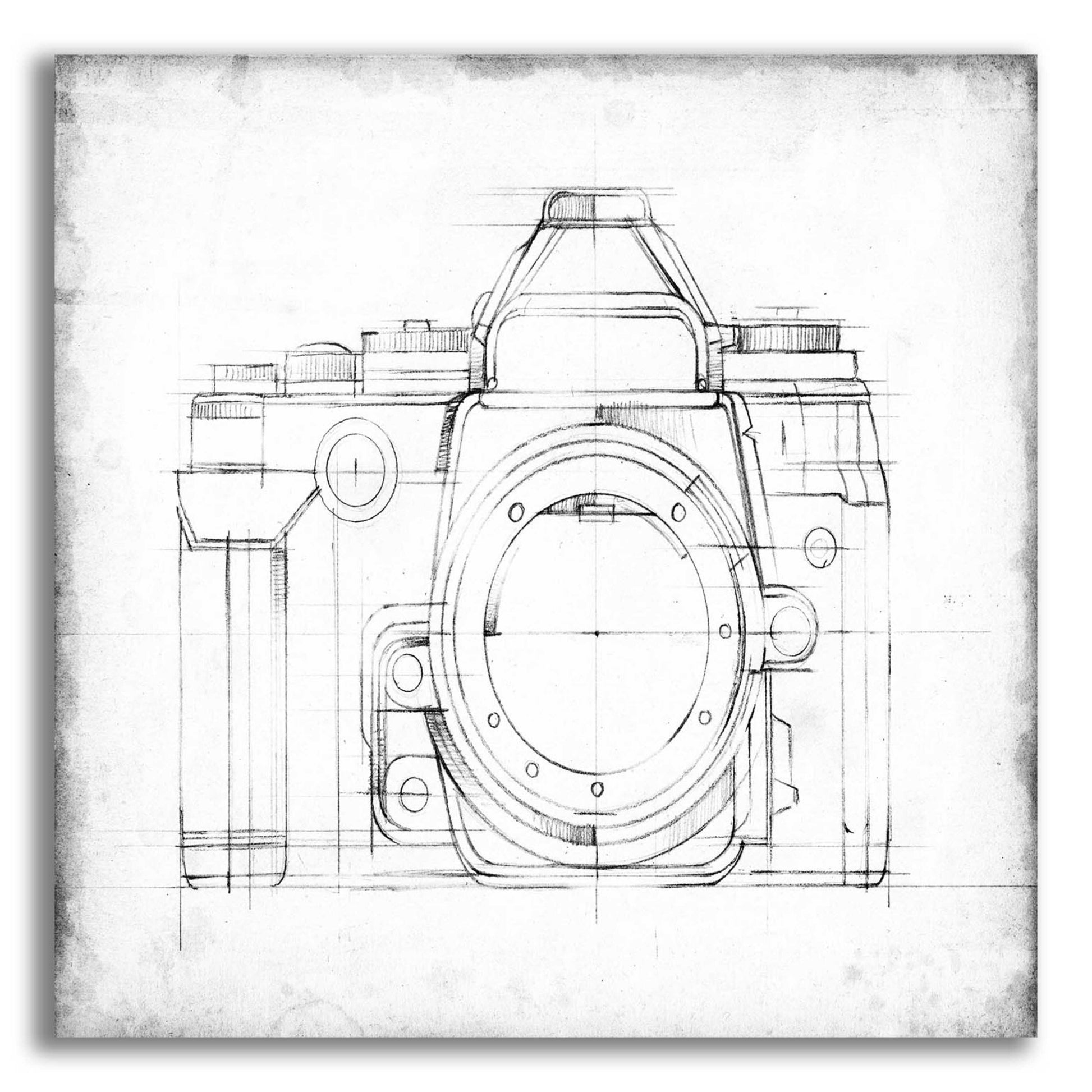 Epic Art 'Camera Blueprints IV' by Ethan Harper, Acrylic Glass Wall Art,12x12