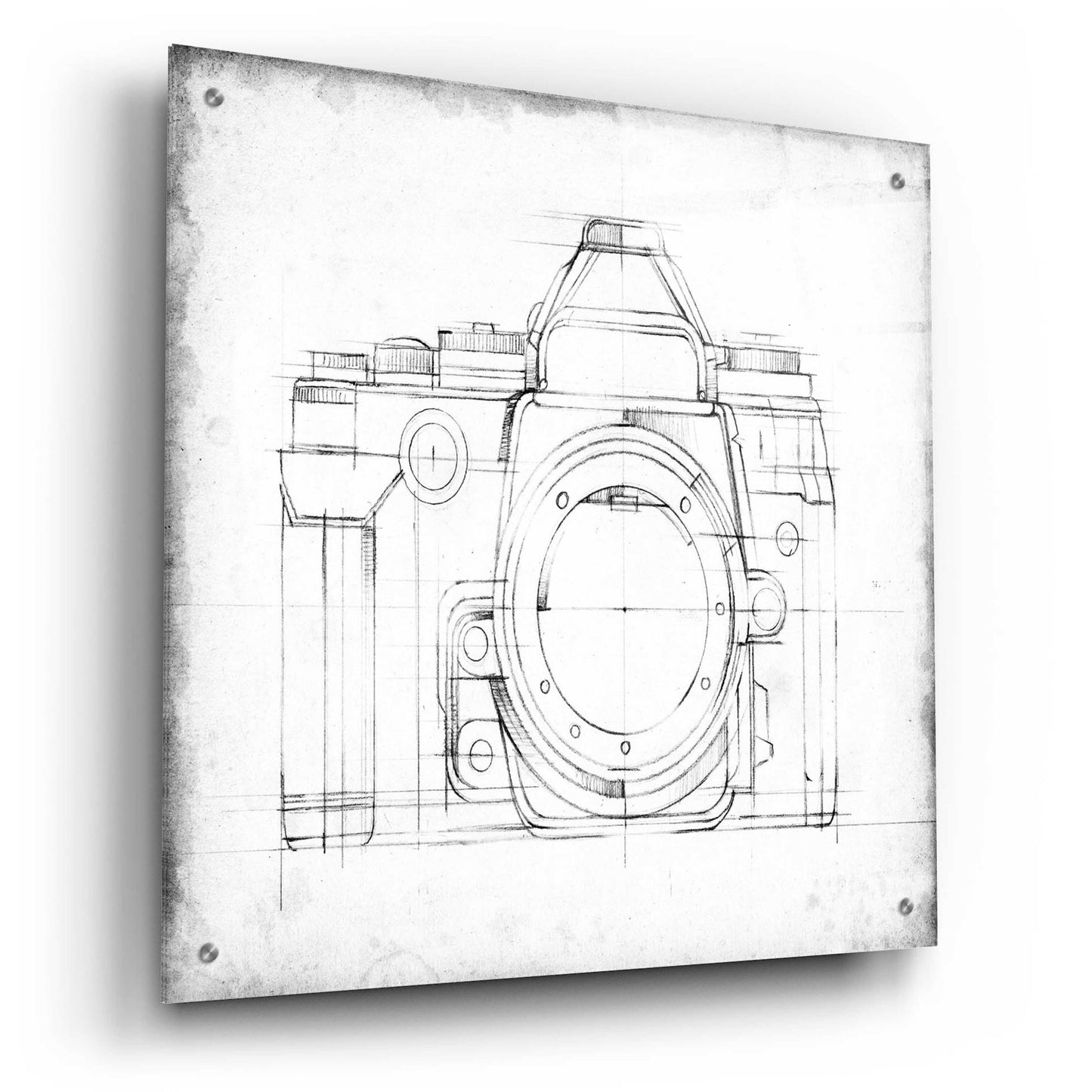 Epic Art 'Camera Blueprints IV' by Ethan Harper, Acrylic Glass Wall Art,24x24