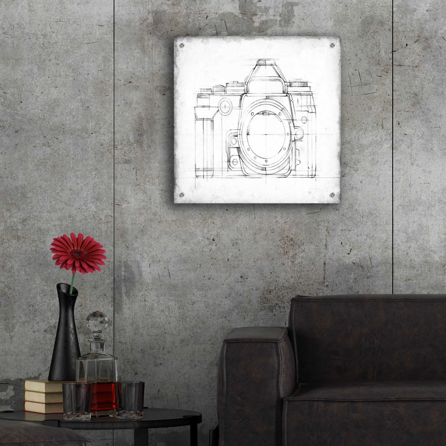 Epic Art 'Camera Blueprints IV' by Ethan Harper, Acrylic Glass Wall Art,24x24