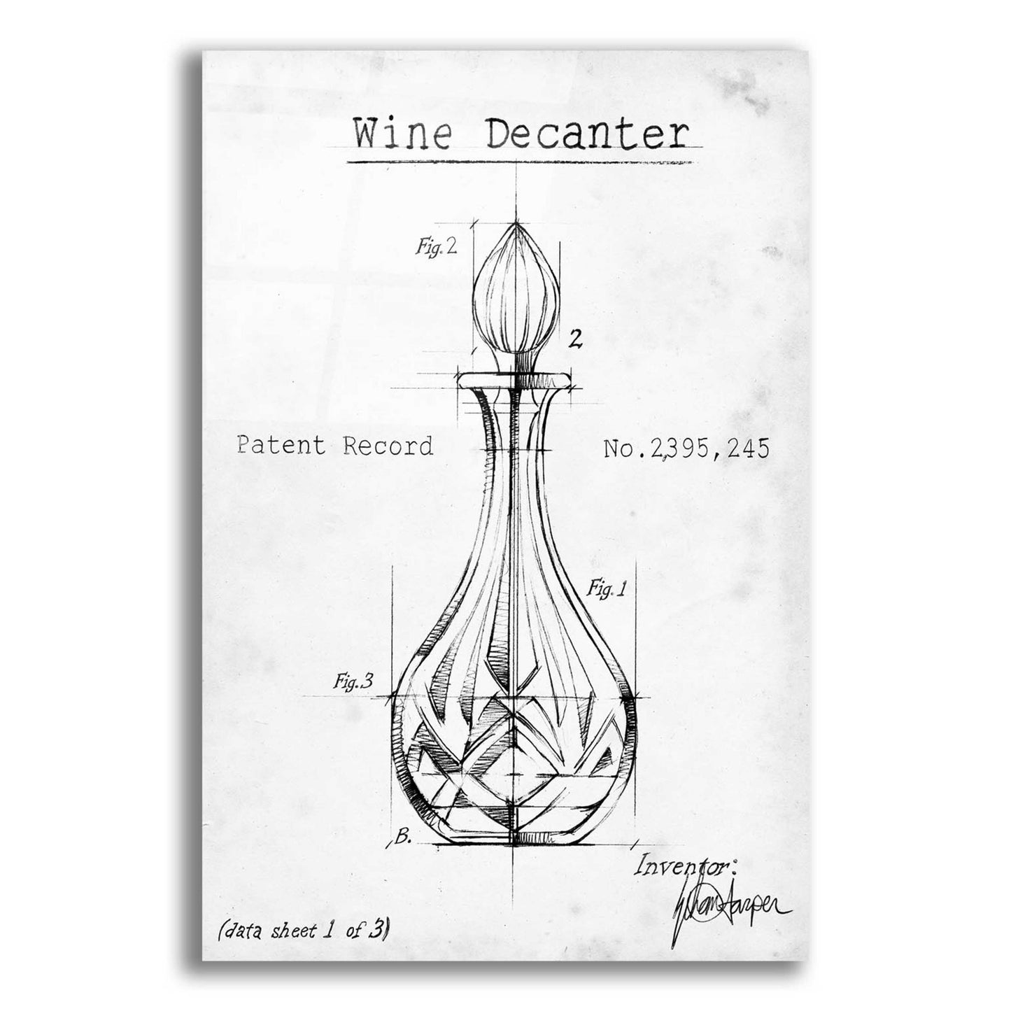 Epic Art 'Barware Blueprint VIII' by Ethan Harper, Acrylic Glass Wall Art