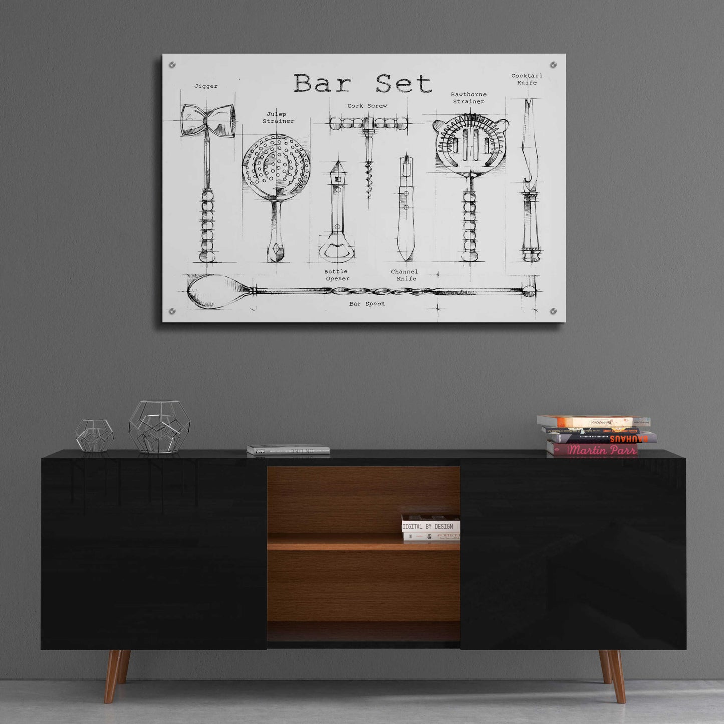 Epic Art 'Bar Set' by Ethan Harper, Acrylic Glass Wall Art,36x24