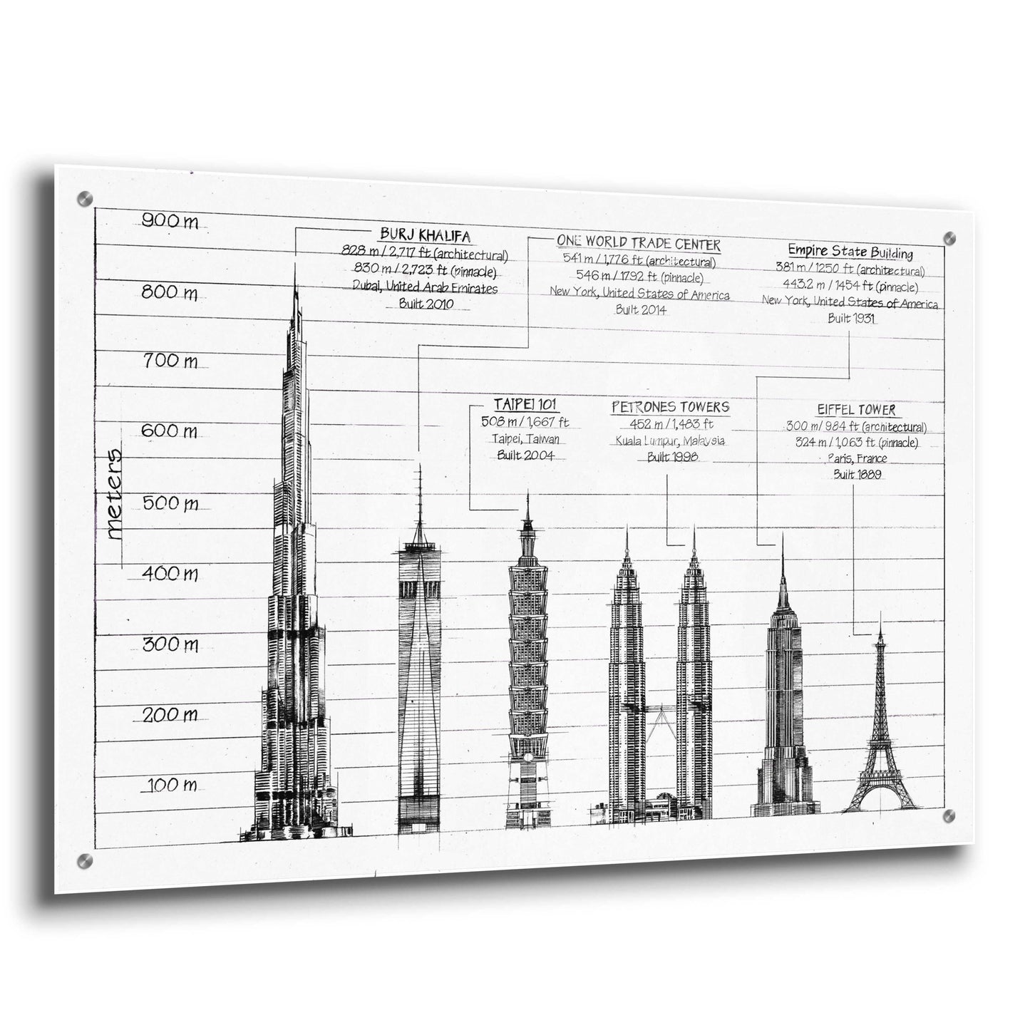 Epic Art 'Architectural Heights' by Ethan Harper, Acrylic Glass Wall Art,36x24