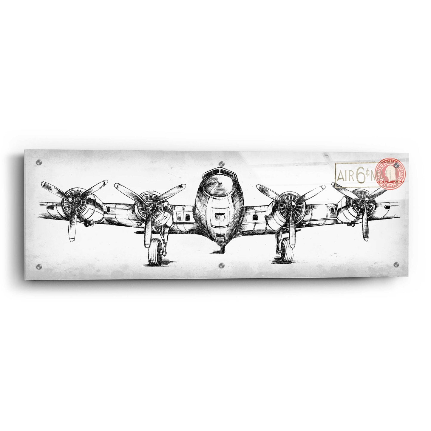 Epic Art 'Inverted Aeronautic Collection F' by Ethan Harper, Acrylic Glass Wall Art,36x12