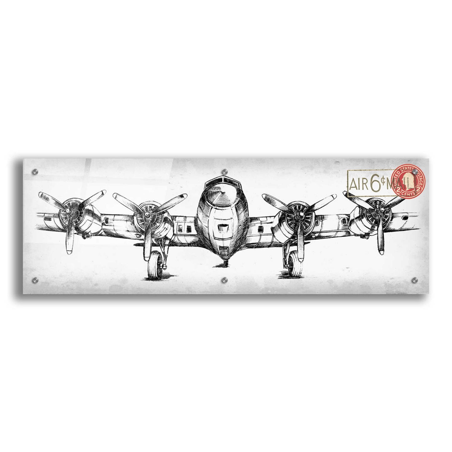 Epic Art 'Inverted Aeronautic Collection F' by Ethan Harper, Acrylic Glass Wall Art,36x12