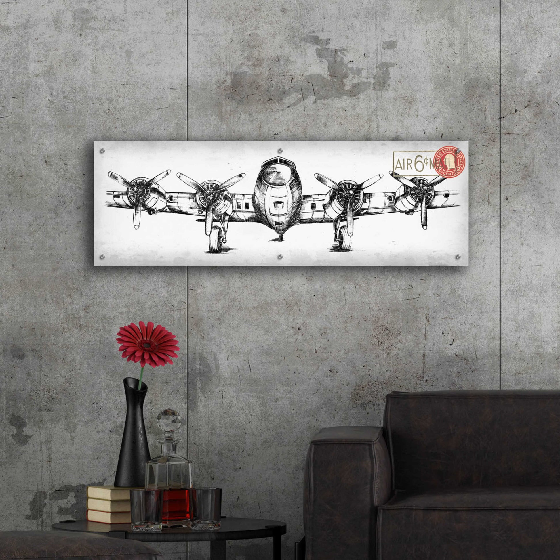 Epic Art 'Inverted Aeronautic Collection F' by Ethan Harper, Acrylic Glass Wall Art,48x16