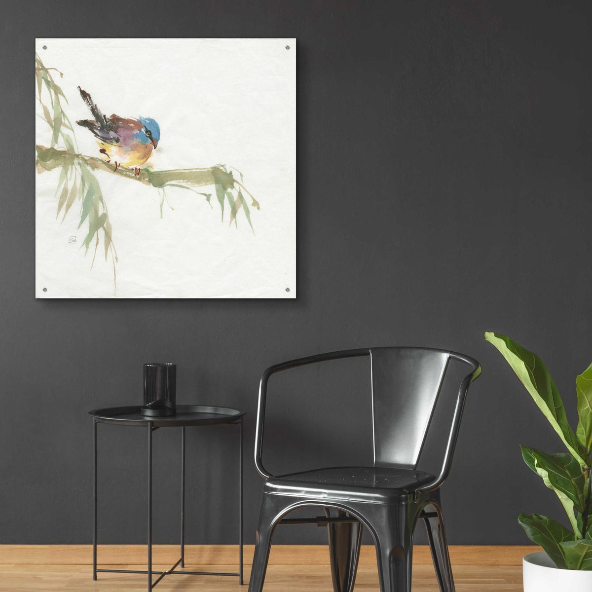 Finch by Chris Paschke - 36x36 acrylic wall art in a room