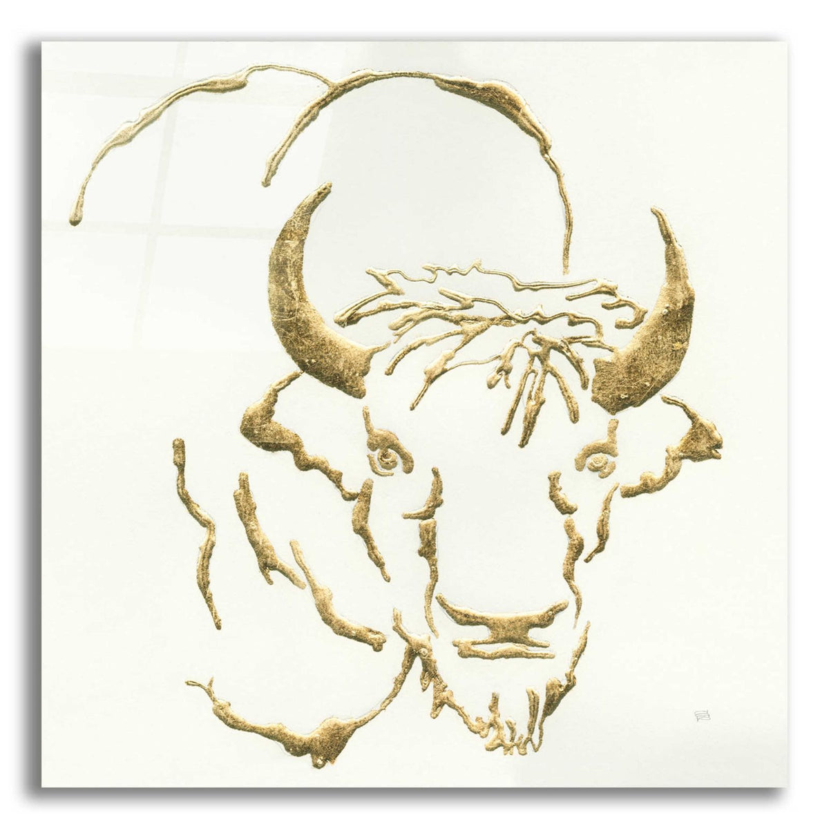 Gilded Bison by Chris Paschke acrylic glass wall art