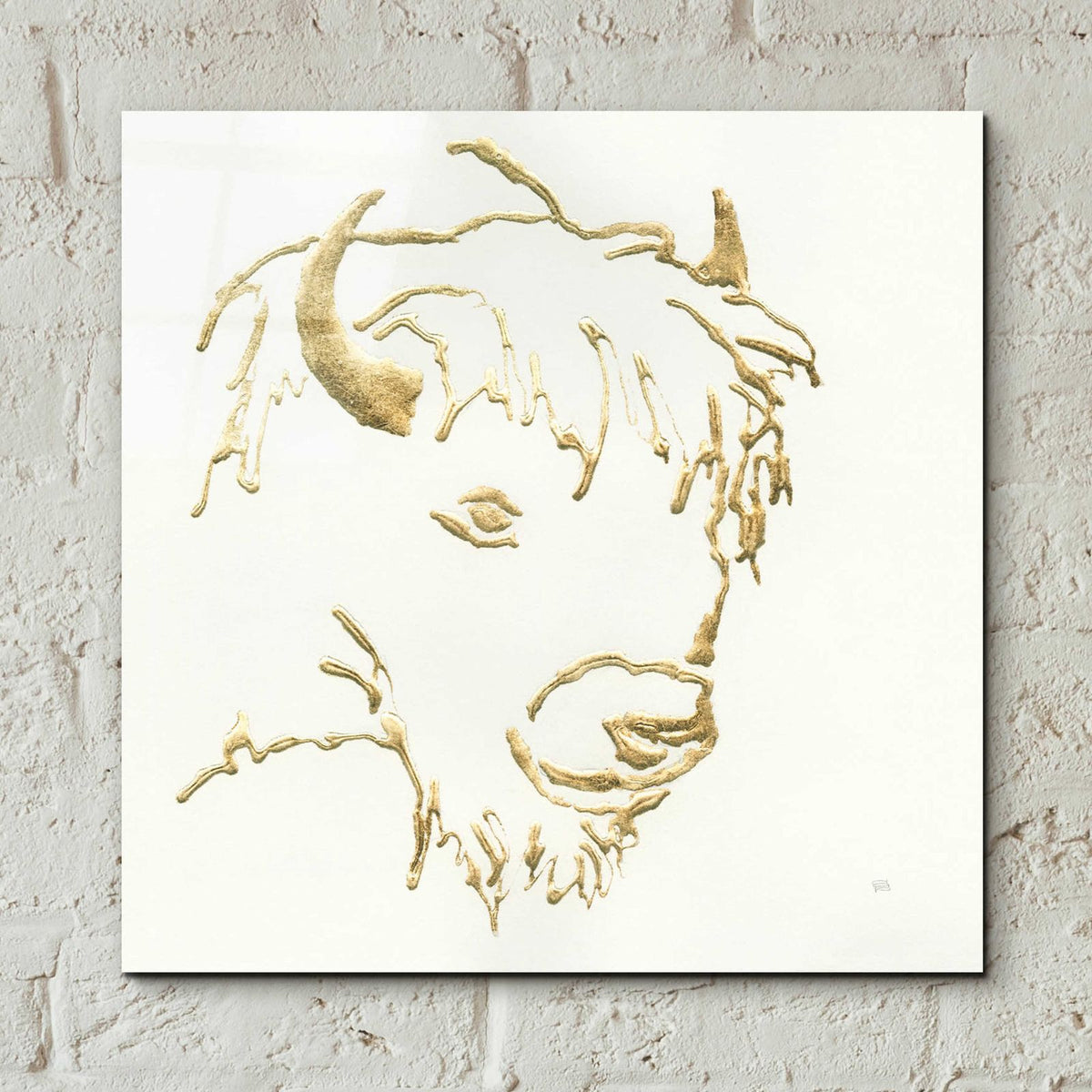 Gilded Buffalo by Chris Paschke - 12x12 acrylic wall art in a room