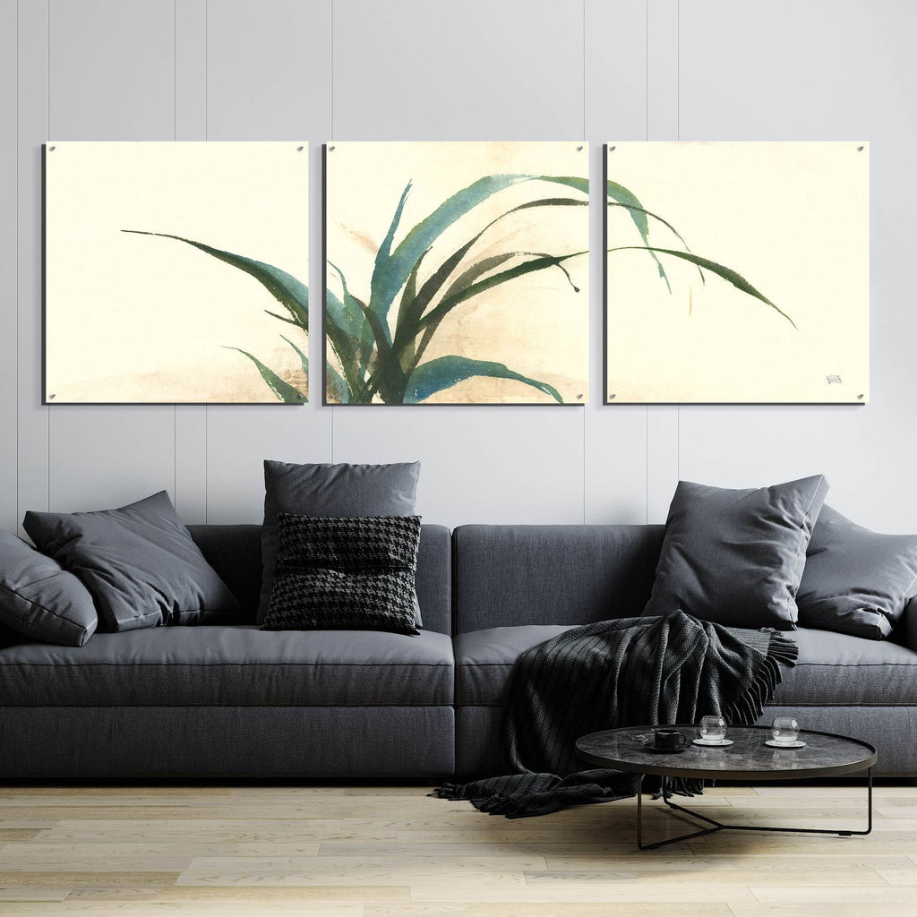 Horizontal Grass I by Chris Paschke - 108x36 acrylic wall art in a room