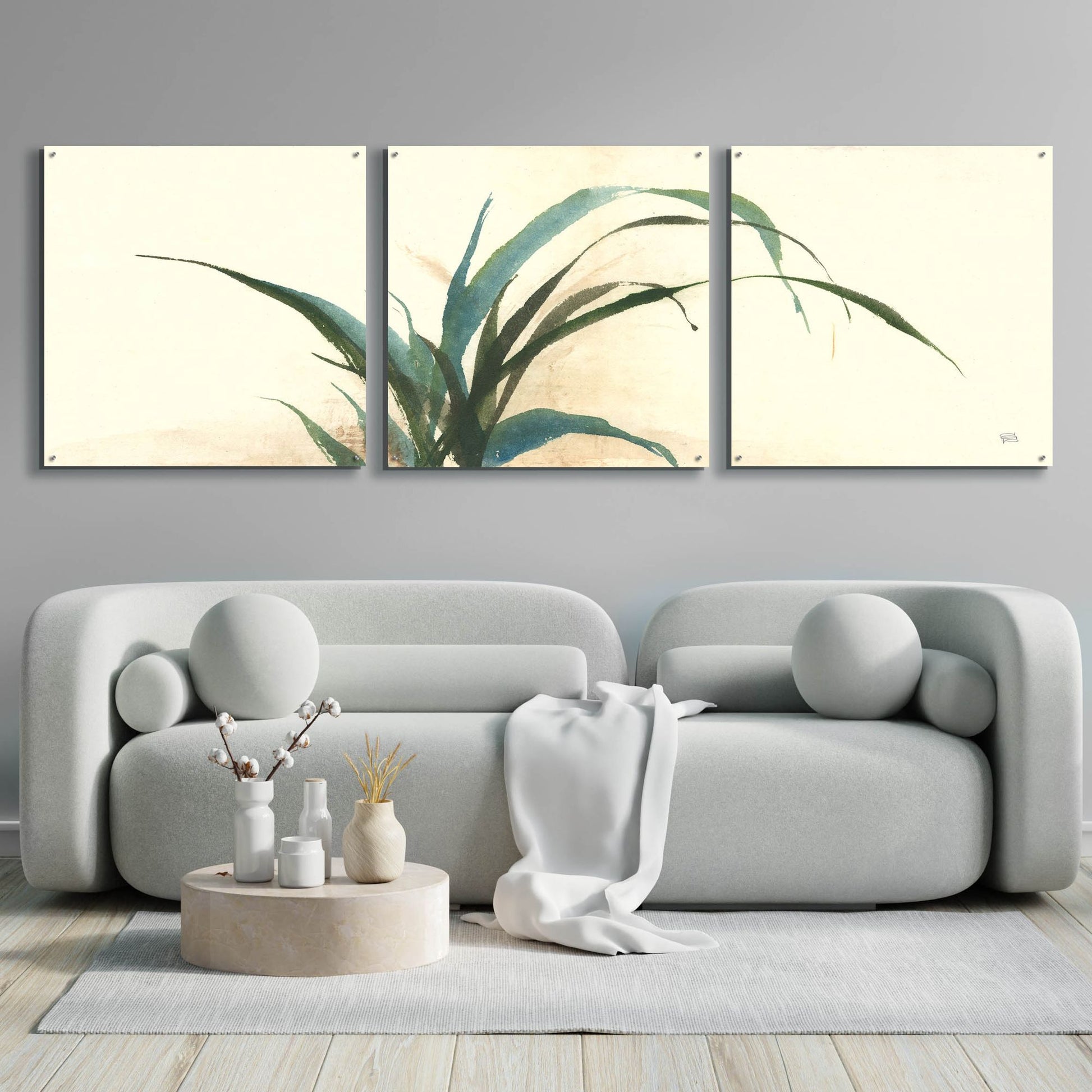 Epic Art 'Horizontal Grass I' by Chris Paschke, 3 Piece Set,108x36