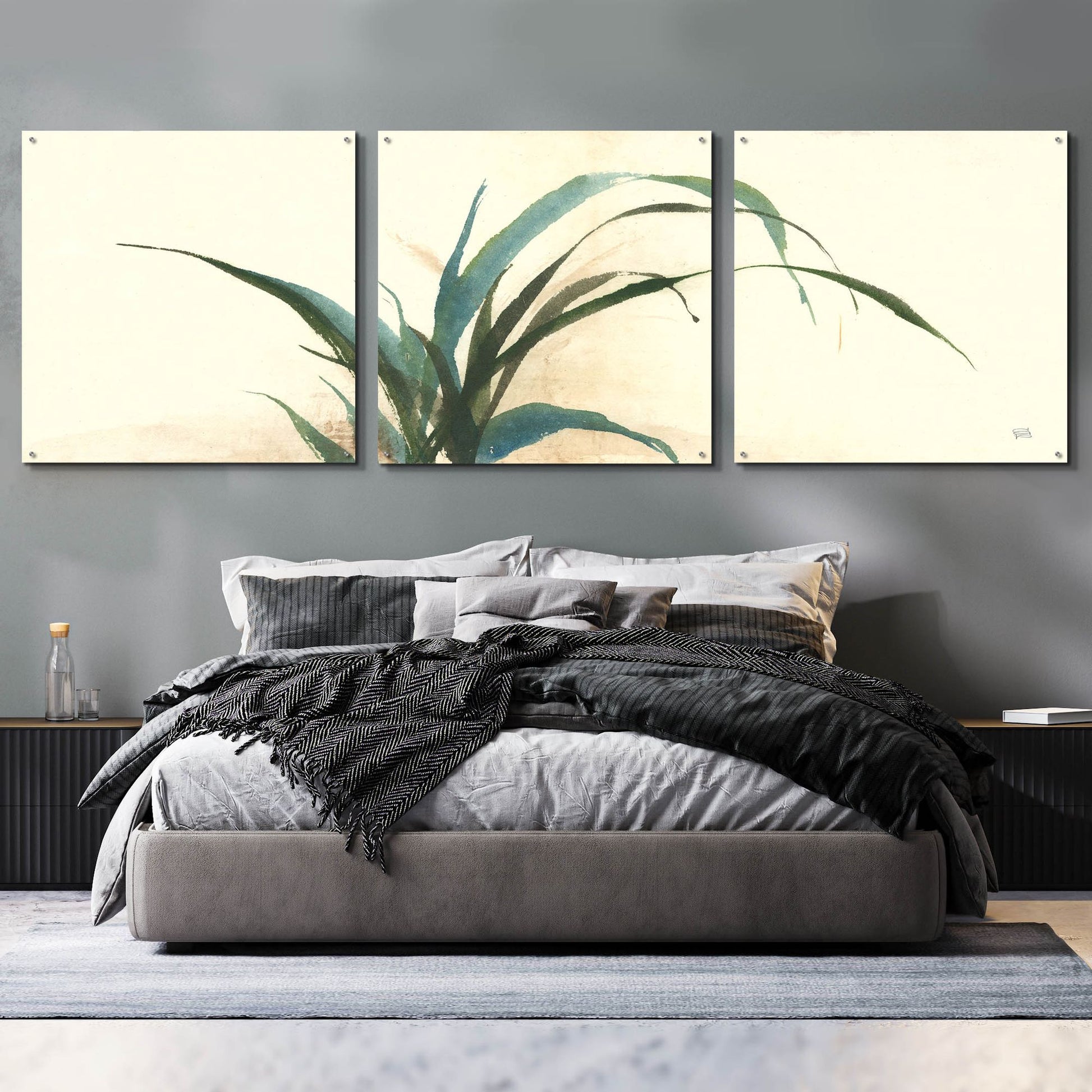 Epic Art 'Horizontal Grass I' by Chris Paschke, 3 Piece Set,108x36