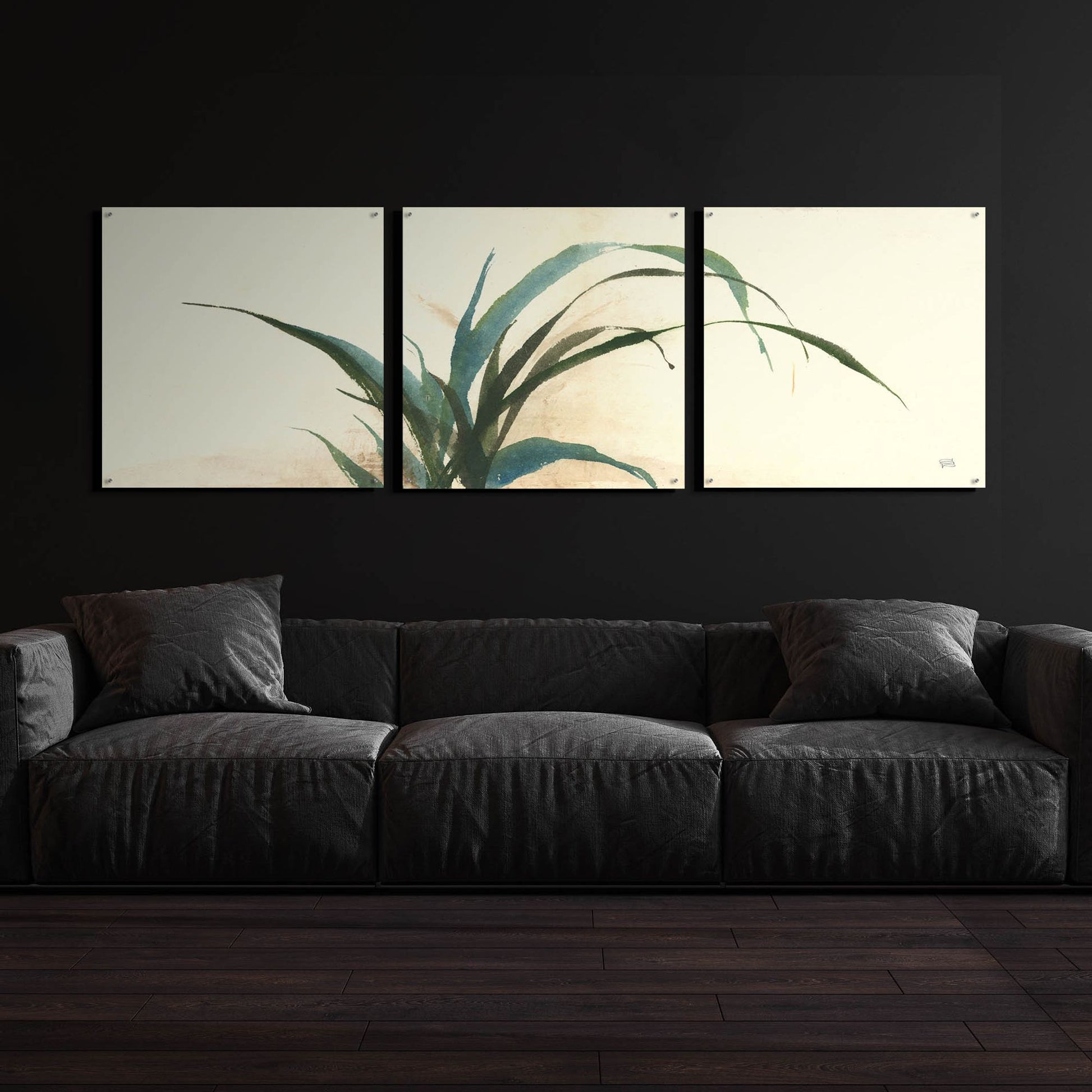 Epic Art 'Horizontal Grass I' by Chris Paschke, 3 Piece Set,108x36