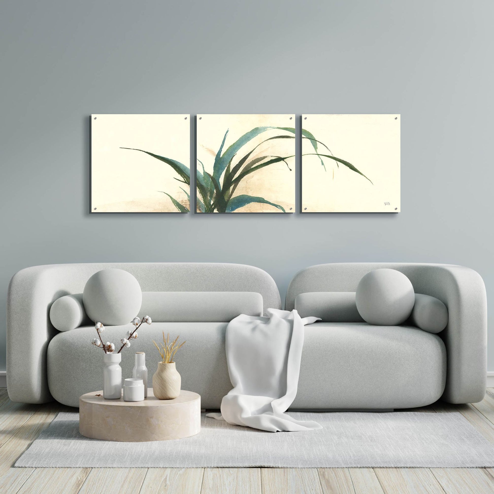 Epic Art 'Horizontal Grass I' by Chris Paschke, 3 Piece Set,72x24