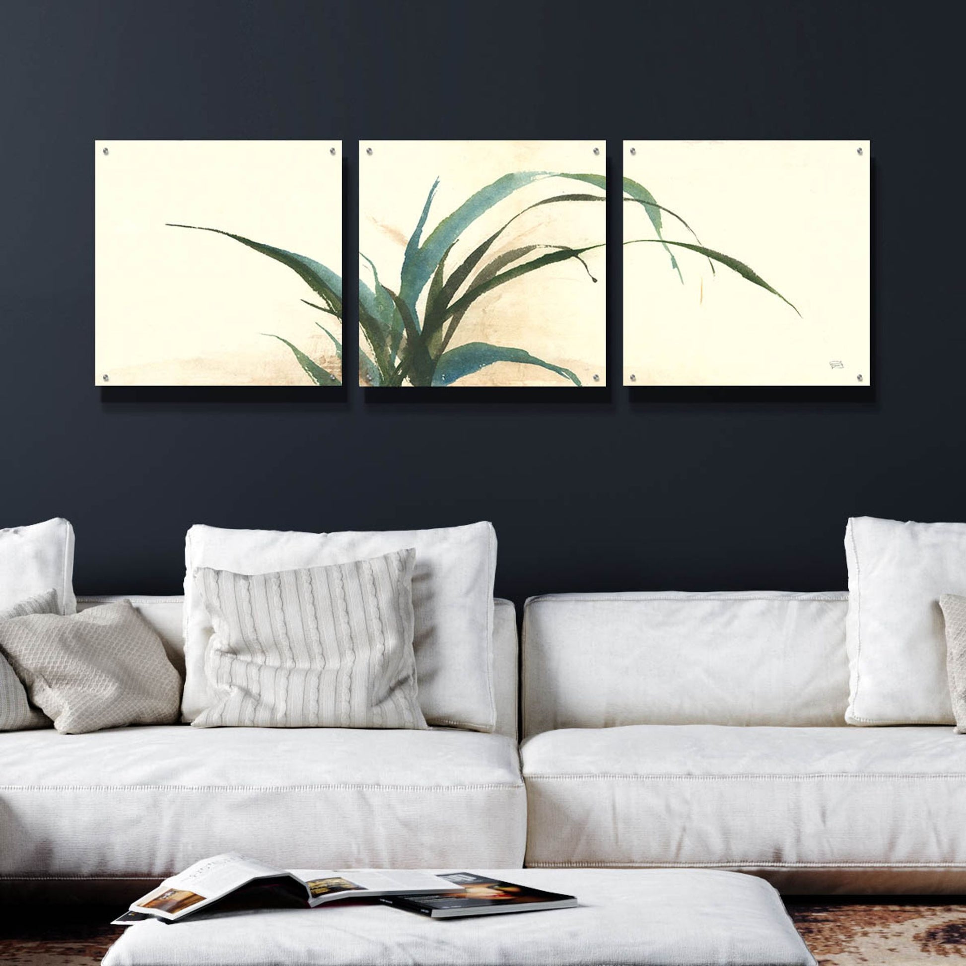 Epic Art 'Horizontal Grass I' by Chris Paschke, 3 Piece Set,72x24