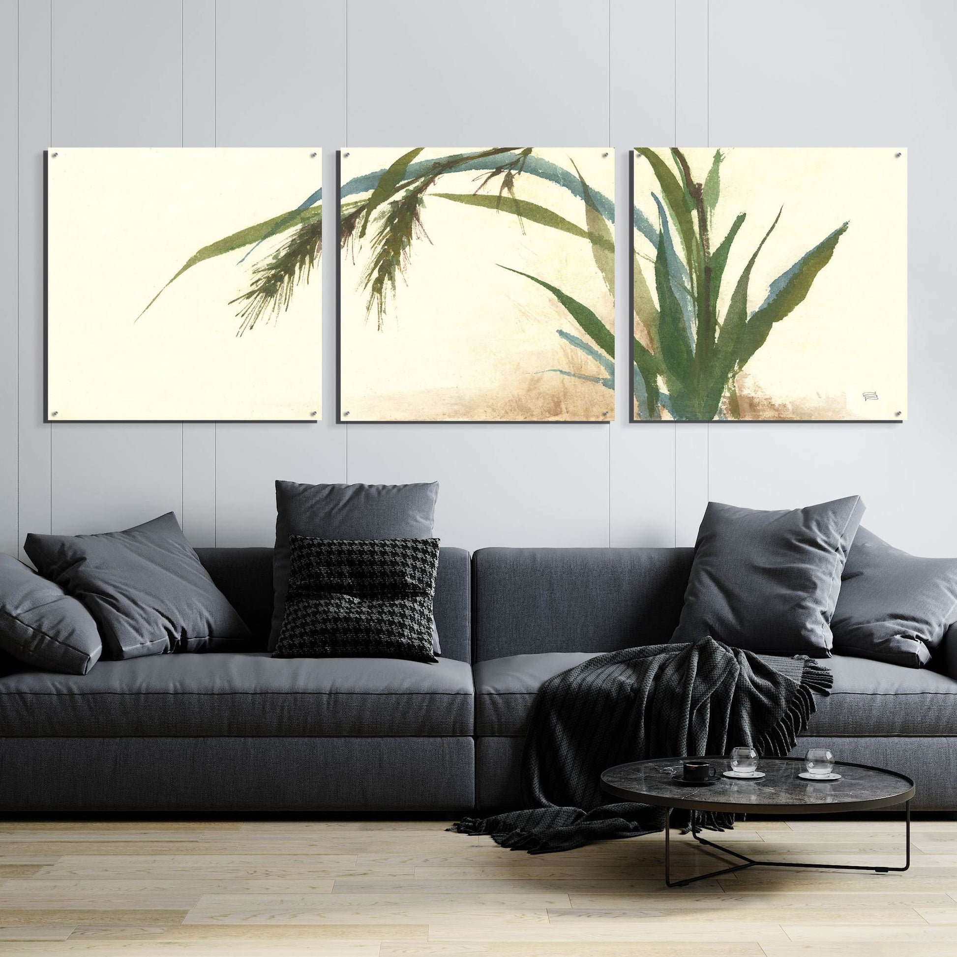 Epic Art 'Horizontal Grass II' by Chris Paschke, 3 Piece Set,108x36