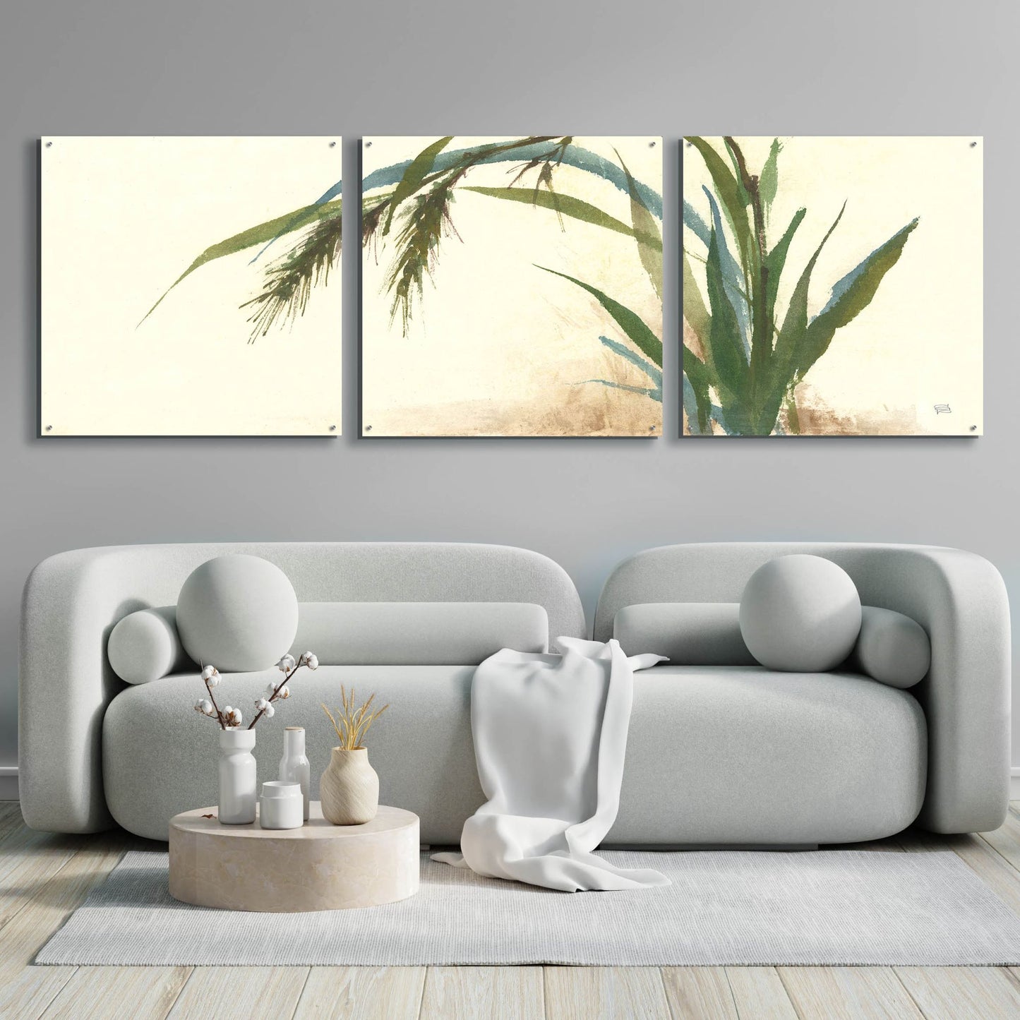 Epic Art 'Horizontal Grass II' by Chris Paschke, 3 Piece Set,108x36