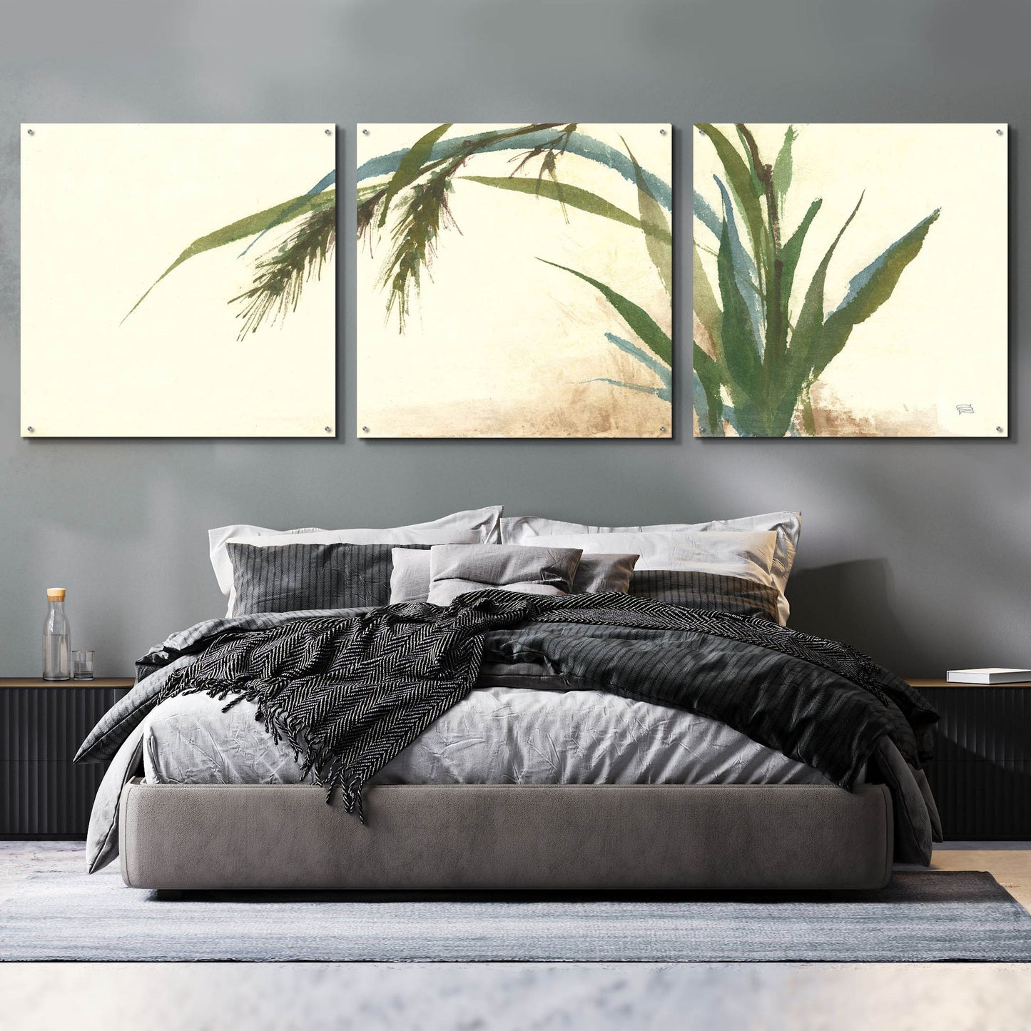 Epic Art 'Horizontal Grass II' by Chris Paschke, 3 Piece Set,108x36