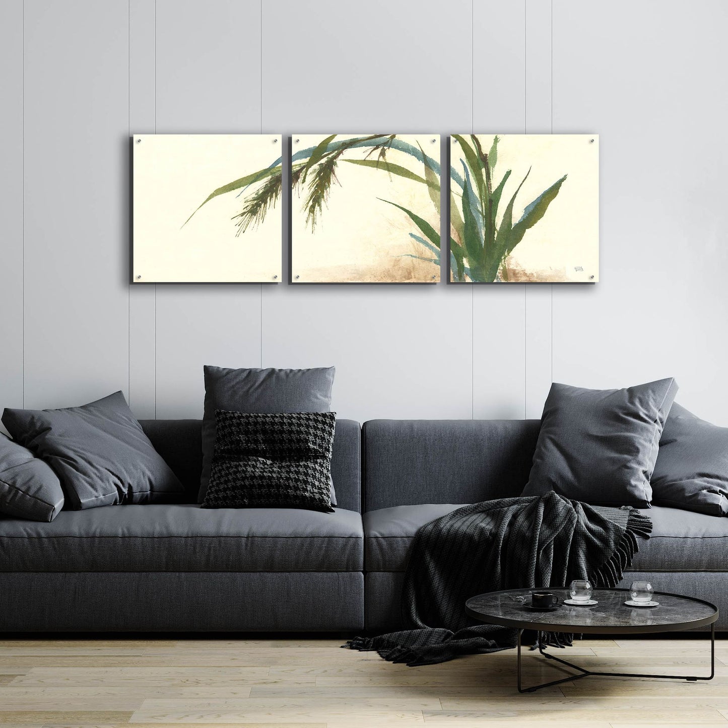 Epic Art 'Horizontal Grass II' by Chris Paschke, 3 Piece Set,72x24