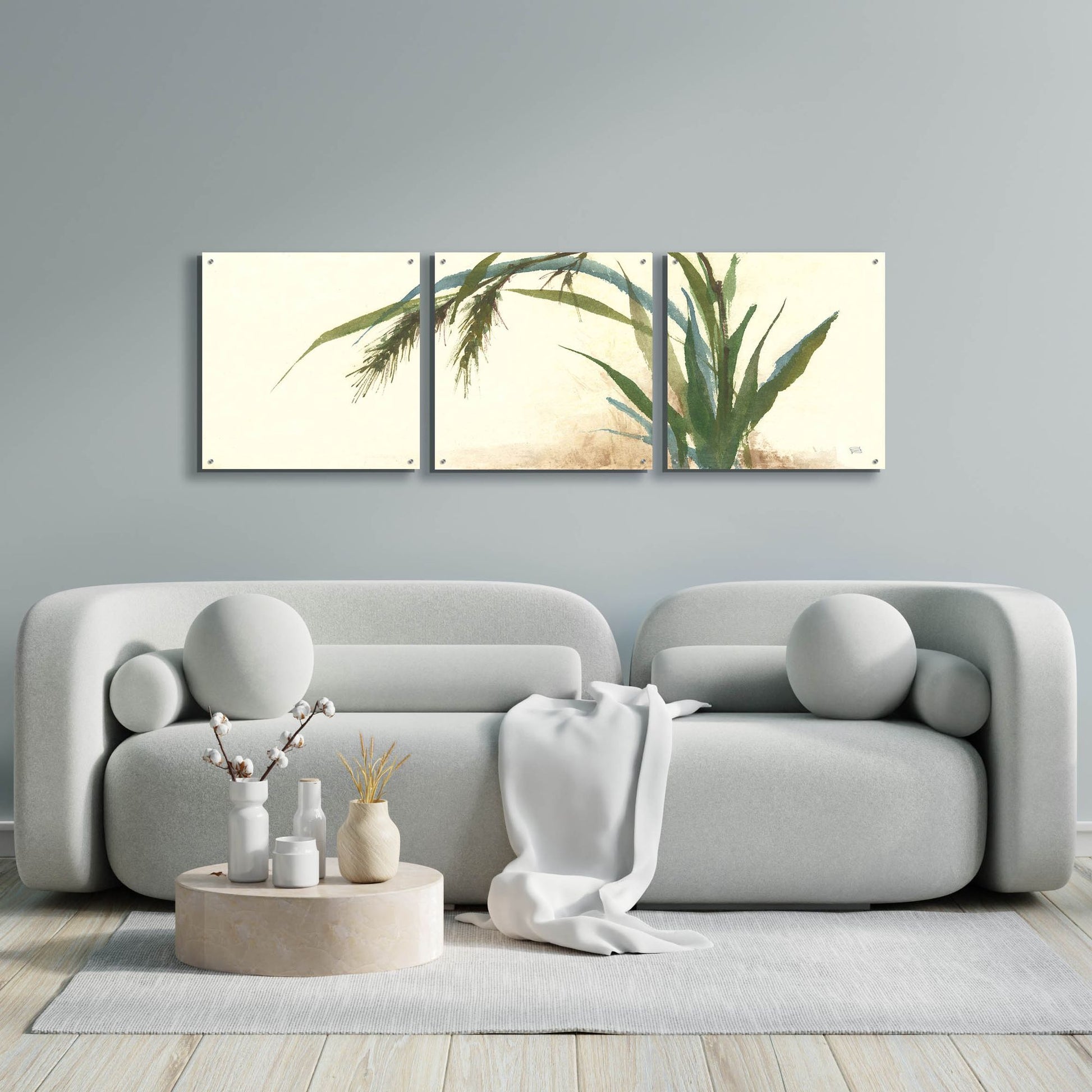 Epic Art 'Horizontal Grass II' by Chris Paschke, 3 Piece Set,72x24