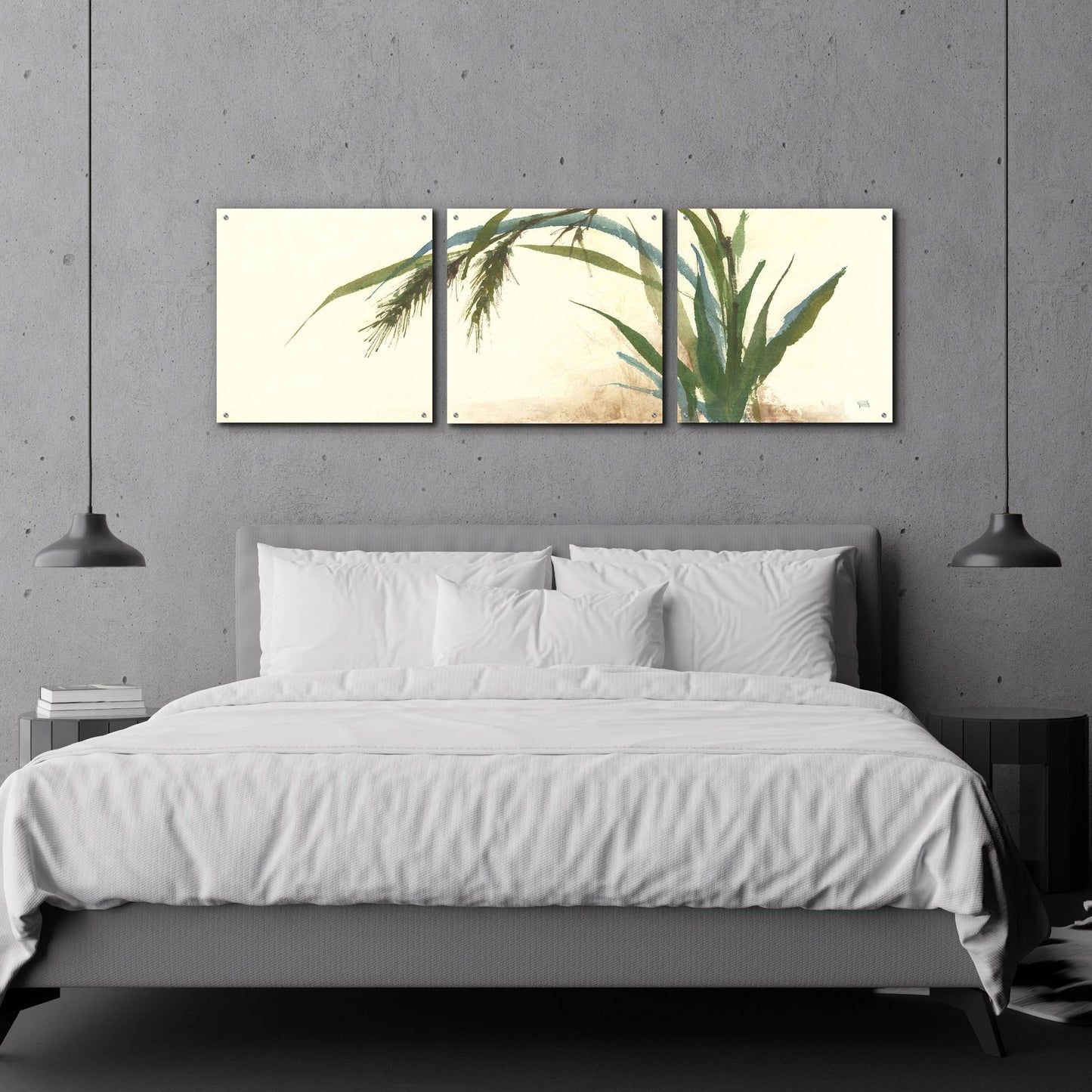 Epic Art 'Horizontal Grass II' by Chris Paschke, 3 Piece Set,72x24