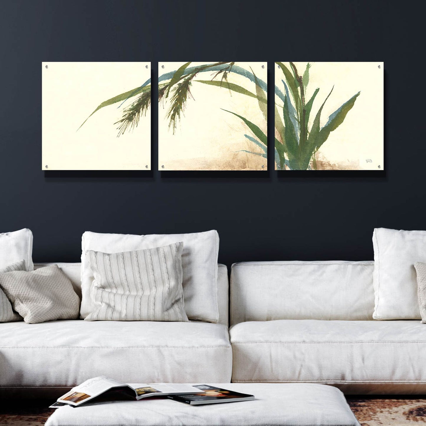 Epic Art 'Horizontal Grass II' by Chris Paschke, 3 Piece Set,72x24