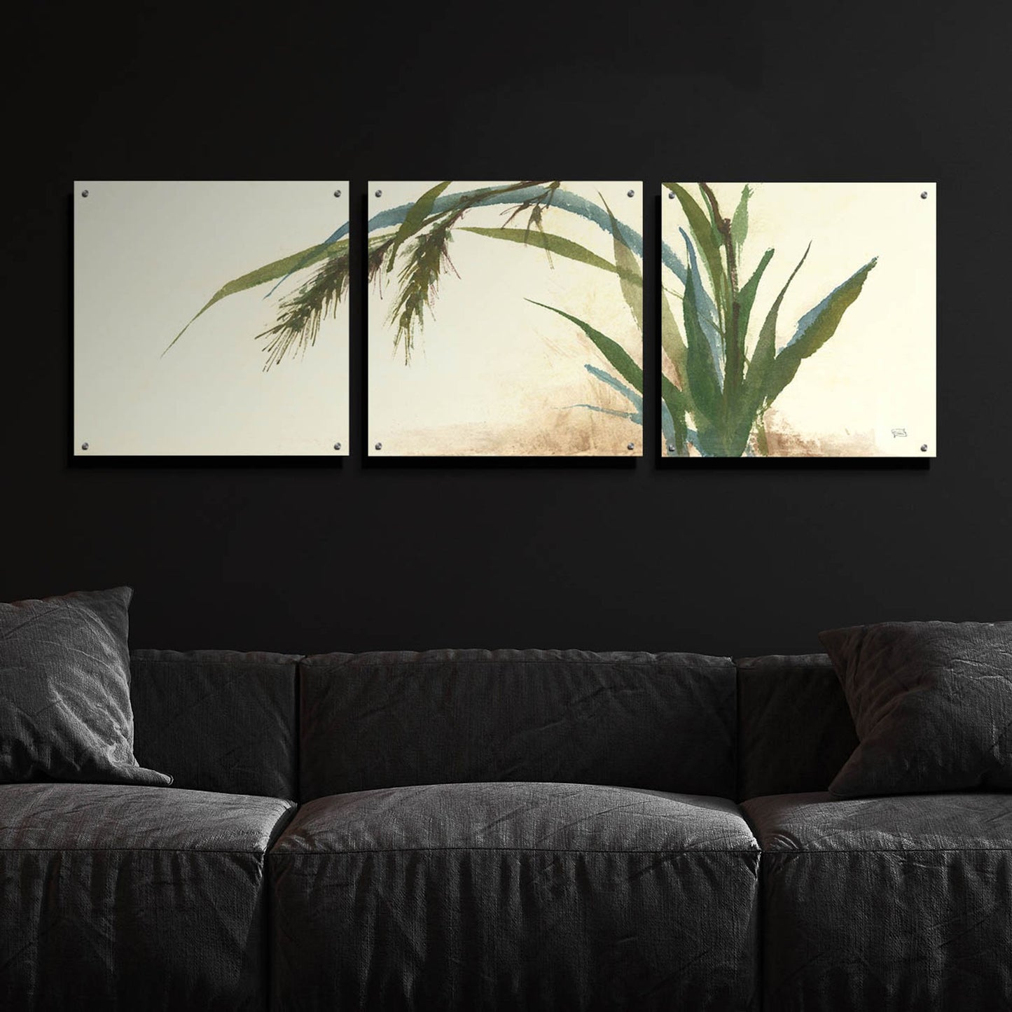 Epic Art 'Horizontal Grass II' by Chris Paschke, 3 Piece Set,72x24