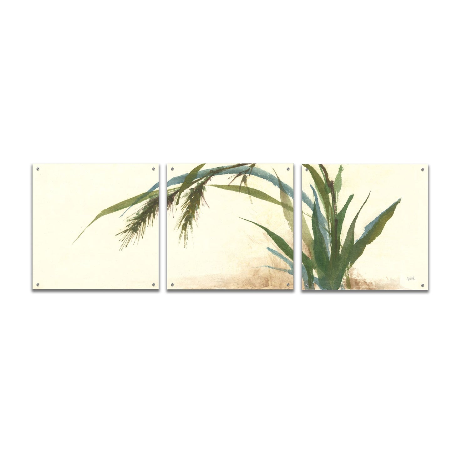 Epic Art 'Horizontal Grass II' by Chris Paschke, 3 Piece Set