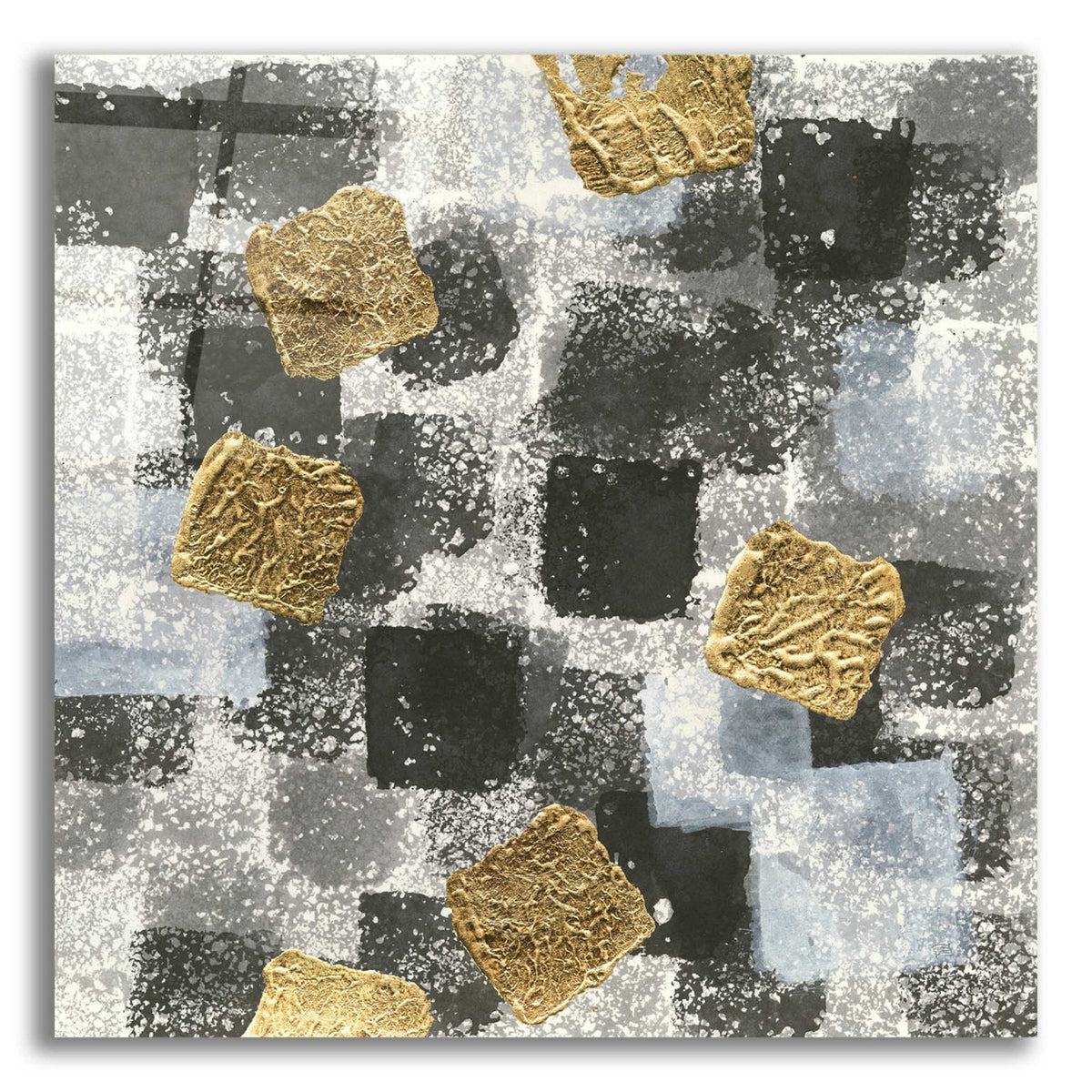 Gold Squares III by Chris Paschke acrylic glass wall art