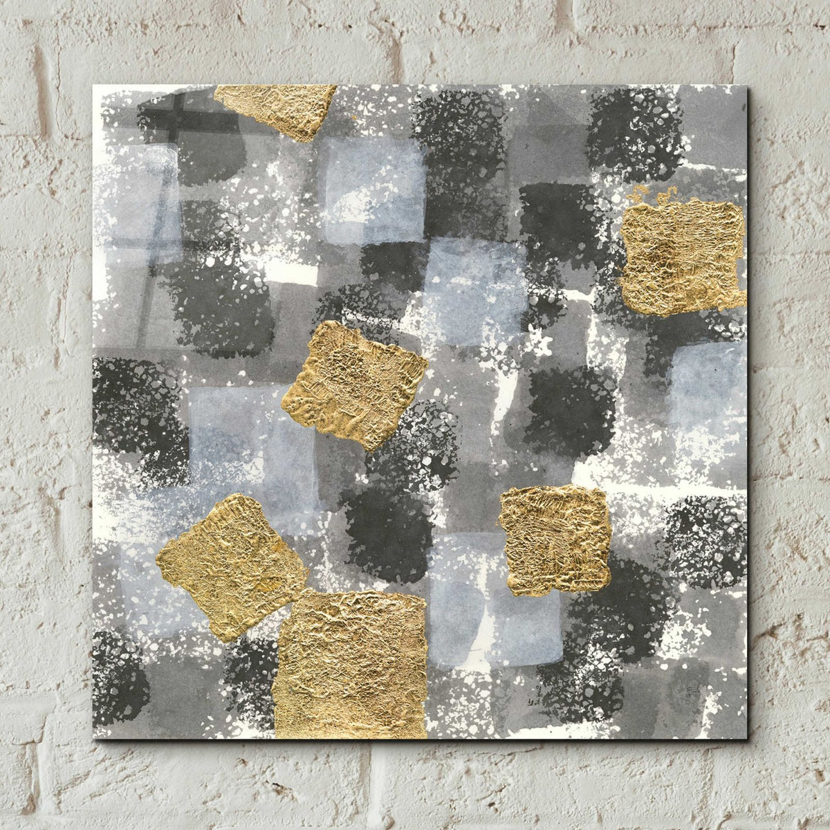 Gold Squares IV by Chris Paschke - 12x12 acrylic wall art in a room