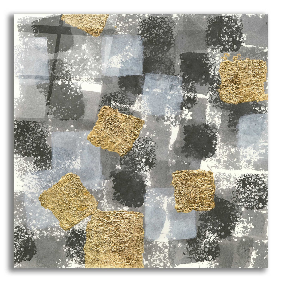 Gold Squares IV by Chris Paschke acrylic glass wall art