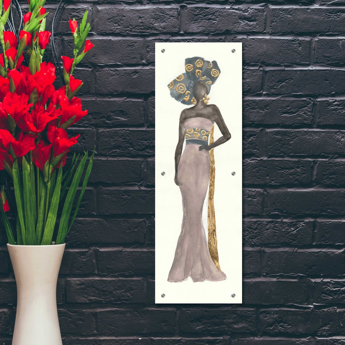 Global Fashion II by Chris Paschke - 12x36 acrylic wall art in a room