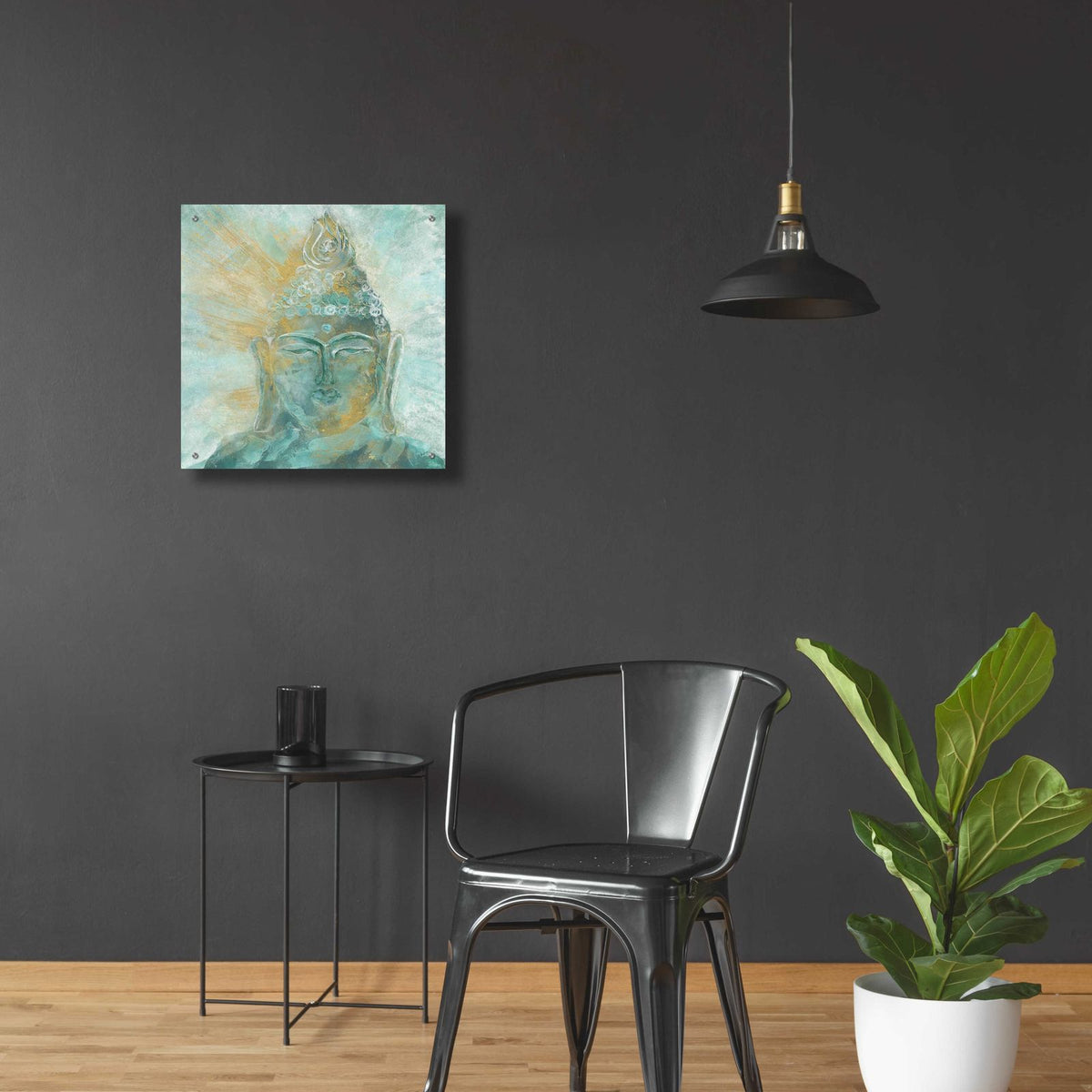 Buddha Bright I by Chris Paschke - 24x24 acrylic wall art in a room