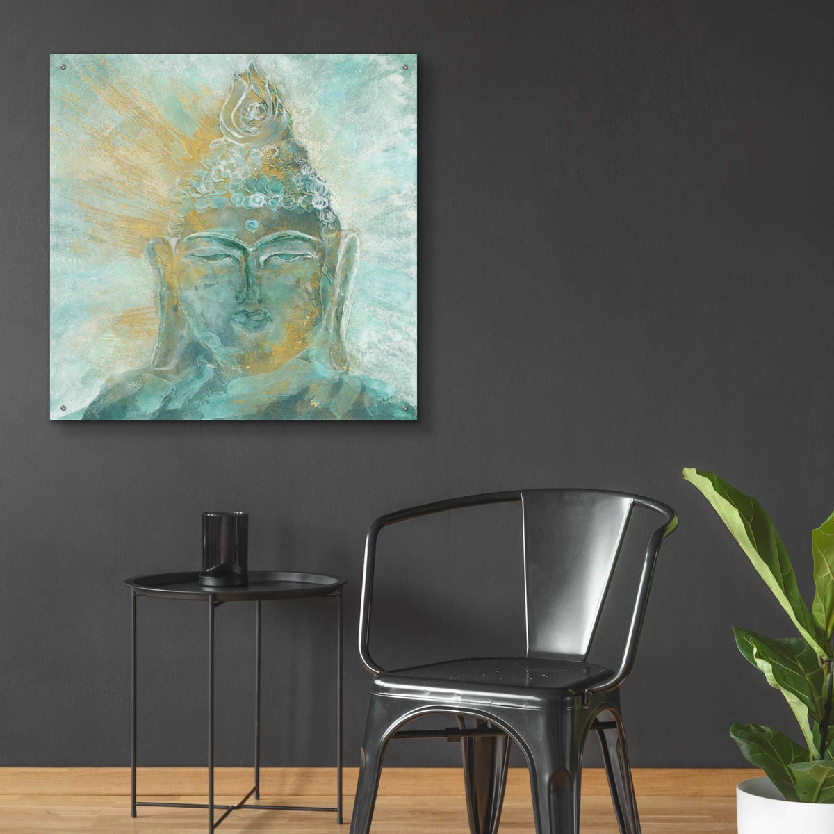 Buddha Bright I by Chris Paschke - 36x36 acrylic wall art in a room